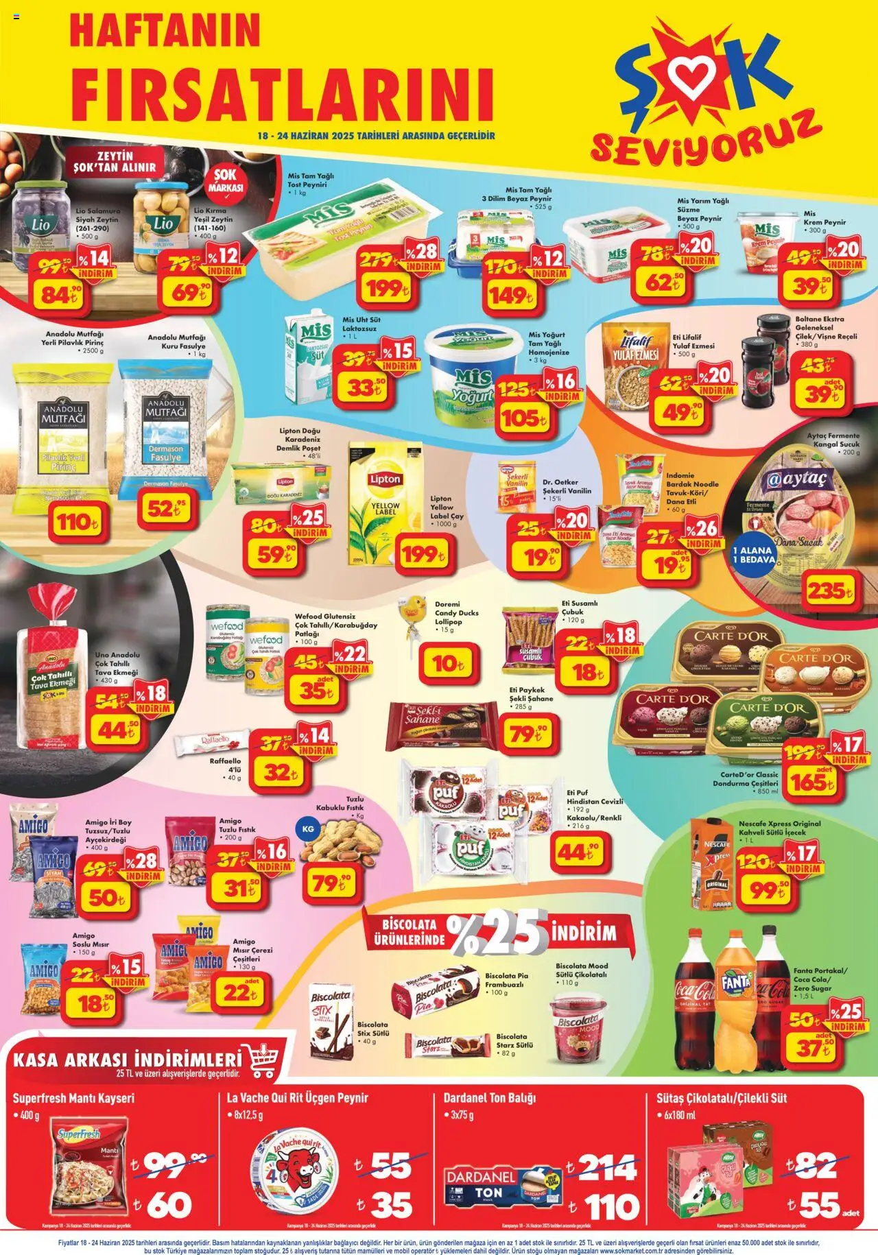 Şok Market Katalog - 18.06.2025 tarihinden itibaren geçerlidir | Sayfa: 1 | Ürünler: Kuru fasulye, Krem, Dondurma, Yulaf