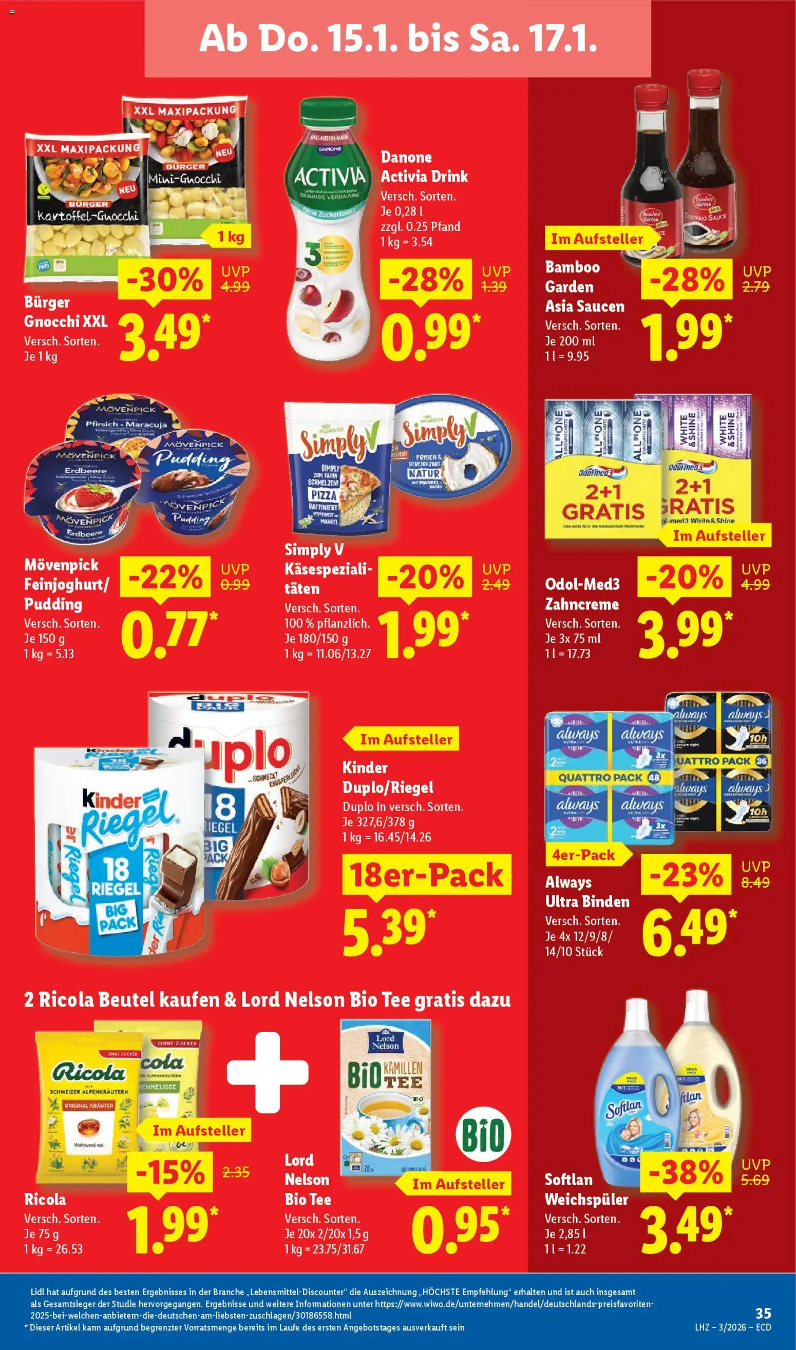 Lidl - Prospekt – gültig ab 12.01.2026 | Seite: 61 | Produkte: Cola, Pudding, Weichspüler, Tee