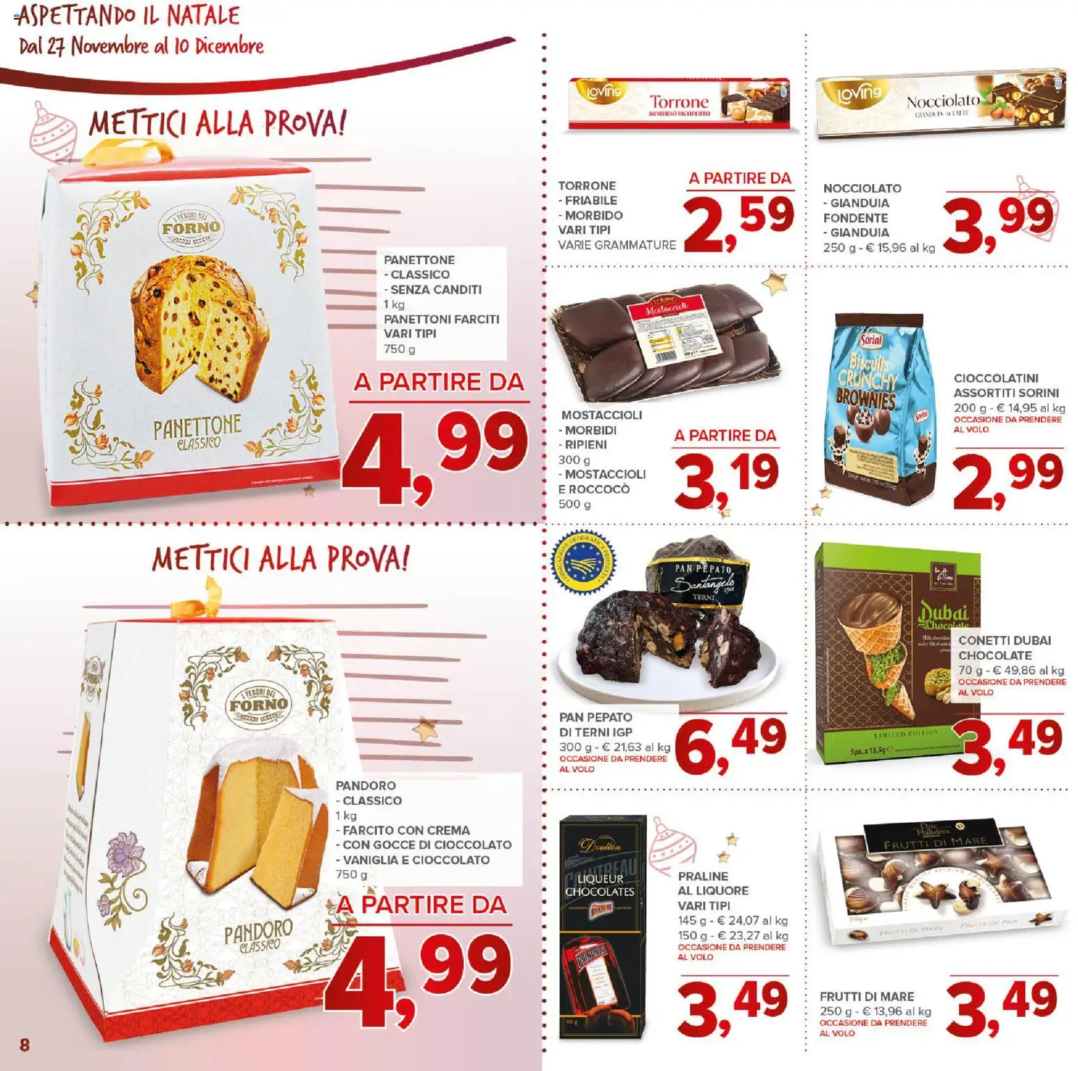 Volantino Todis del 27.11.2025 | Pagina: 8 | Prodotti: Crema, Panettone, Forno, Liquore