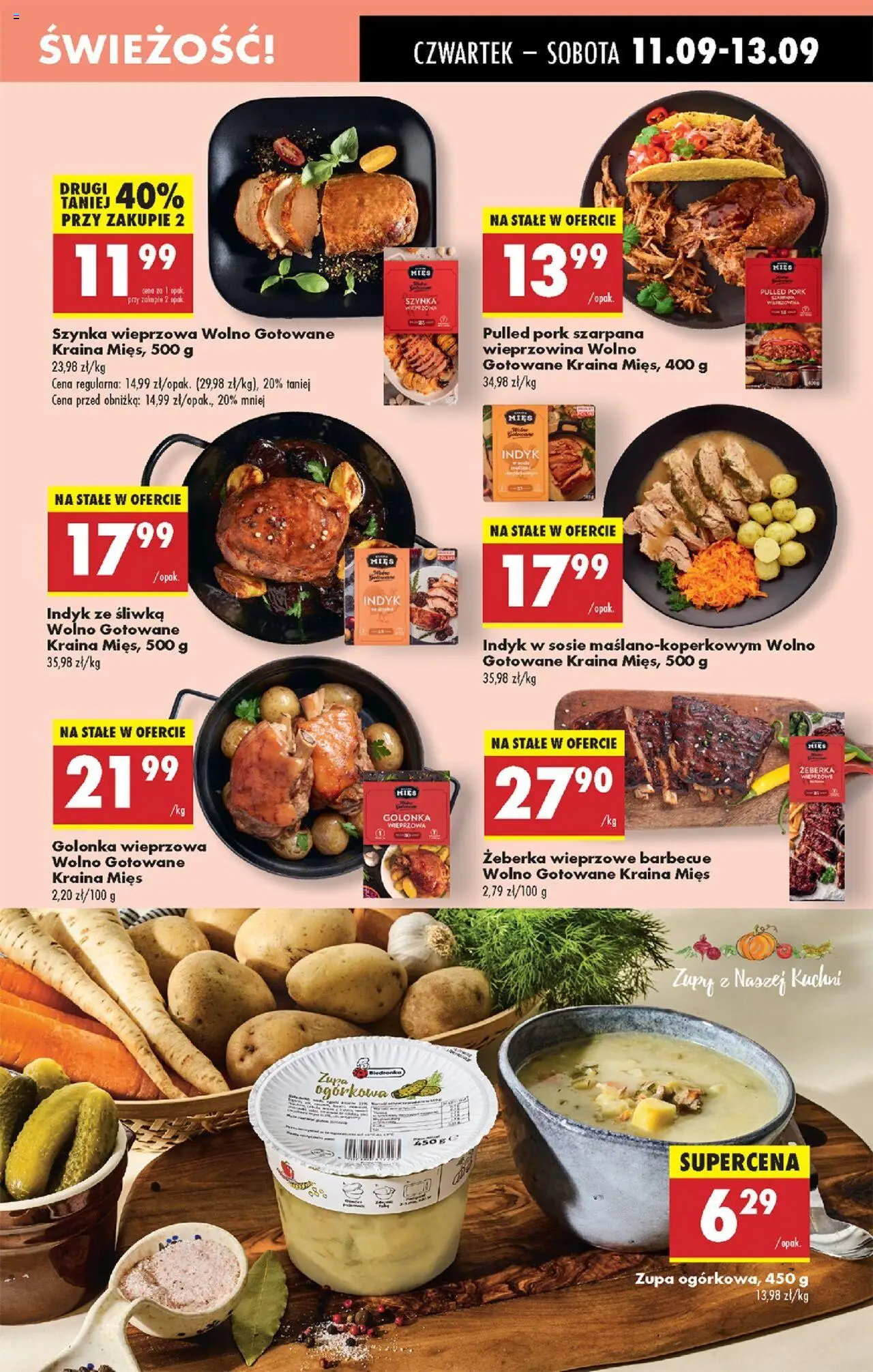 Biedronka gazetka - Oferta w tym tygodniu od 11.09.2025 | Strona: 25 | Produkty: Kraina mięs, Szynka wieprzowa, Szynka, Zupa