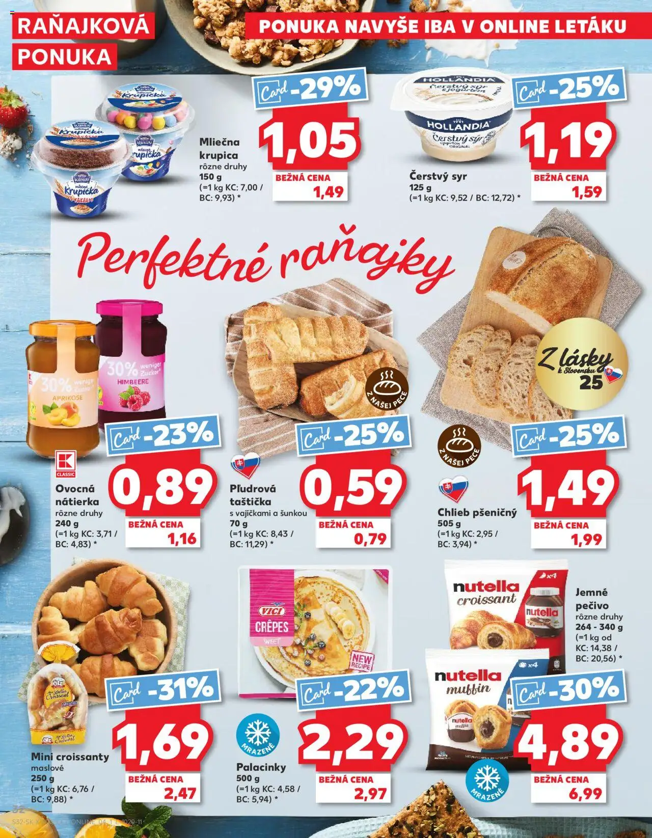 Kaufland Bratislava-Petržalka-Danubia │ platný od 28.08.2025 | Strana: 32 | Produkty: Syr, Croissant, Pec, Nutella