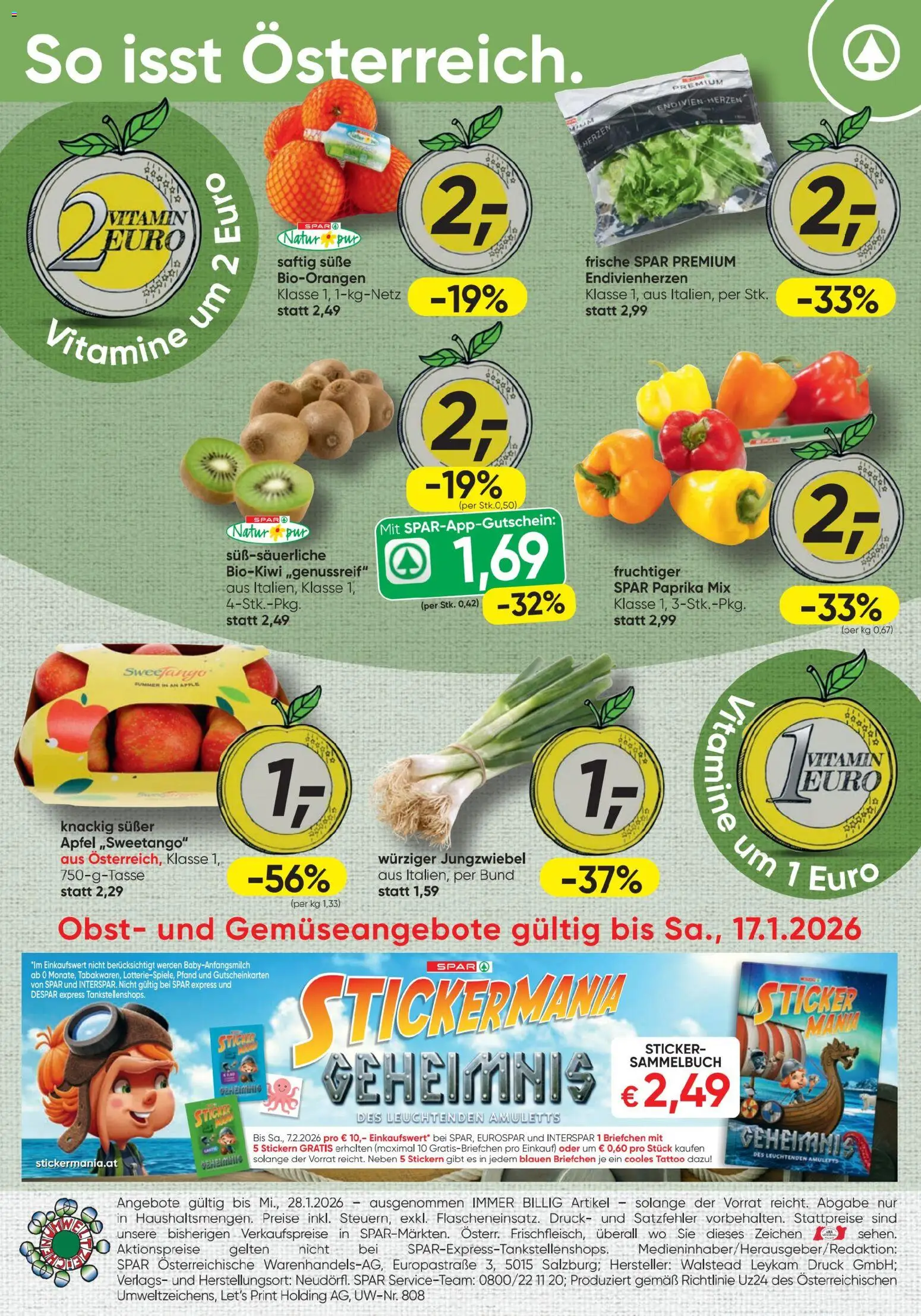 Spar Flugblatt gültig ab 15.01.2026 | Seite: 20 | Produkte: Obst, Äpfel