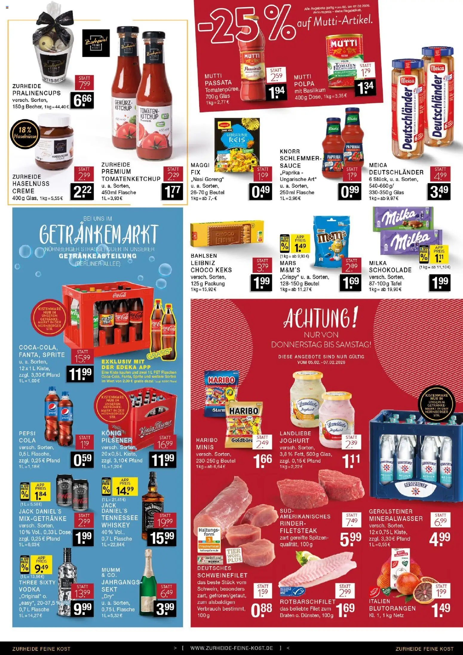 Edeka Zurheide Prospekt 	 – gültig ab 02.02.2026 | Seite: 8 | Produkte: Sprite, Sekt, M&M's, Schweinefilet