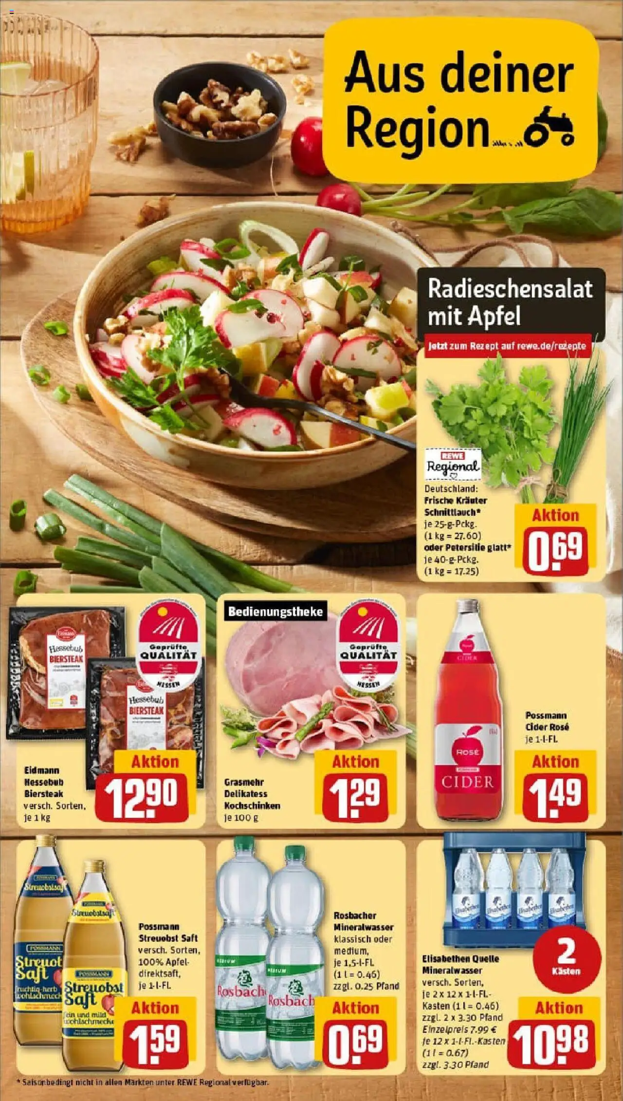 Rewe prospekt Sprendlingen	 - gültig ab dem 13.07.2025 | Seite: 5 | Produkte: Äpfel, Mineralwasser, Apple, Saft