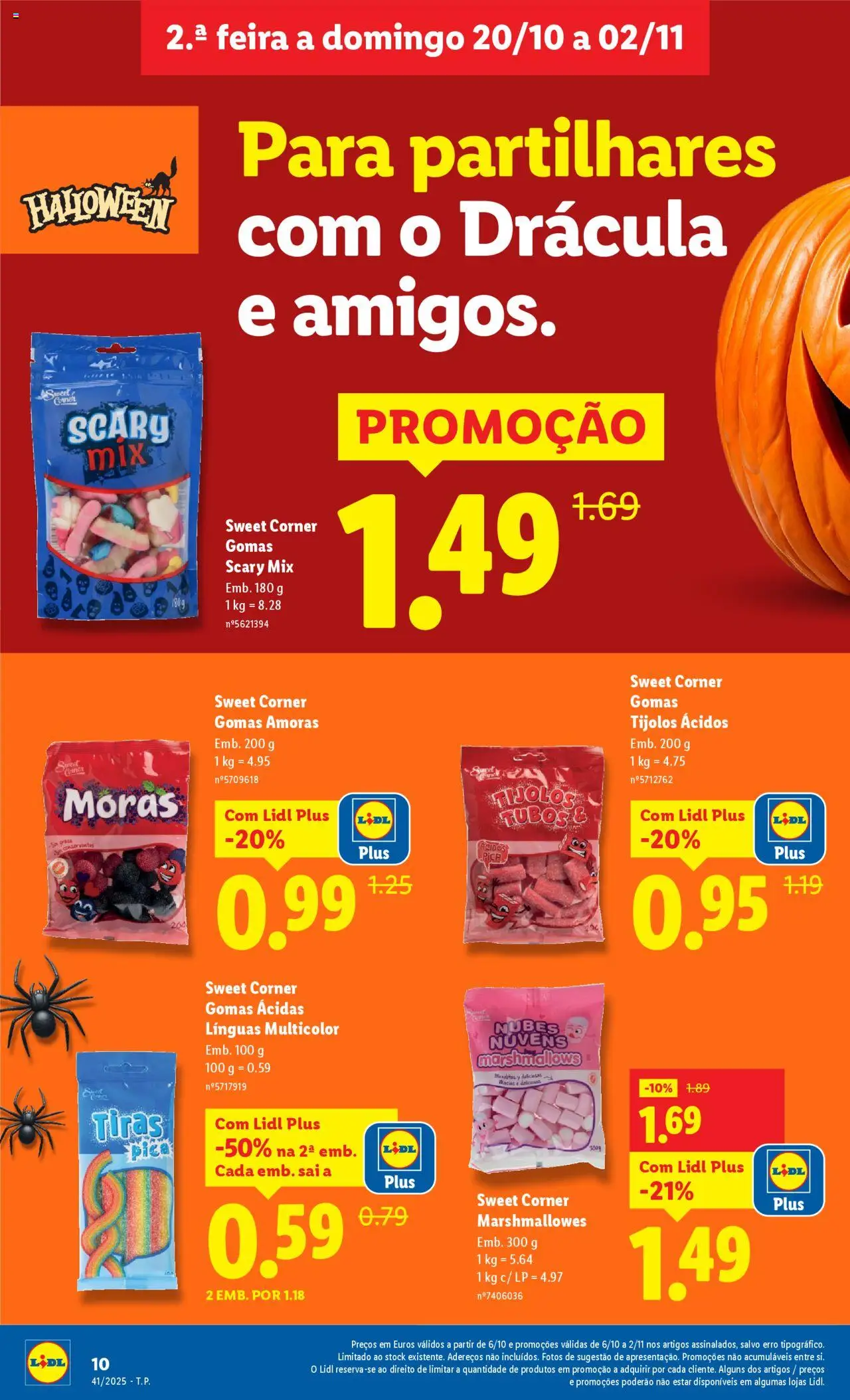 Lidl - Folheto │ válido de 03.10.2025 | Página: 10 | Produtos: Tijolos, Gomas, Amoras