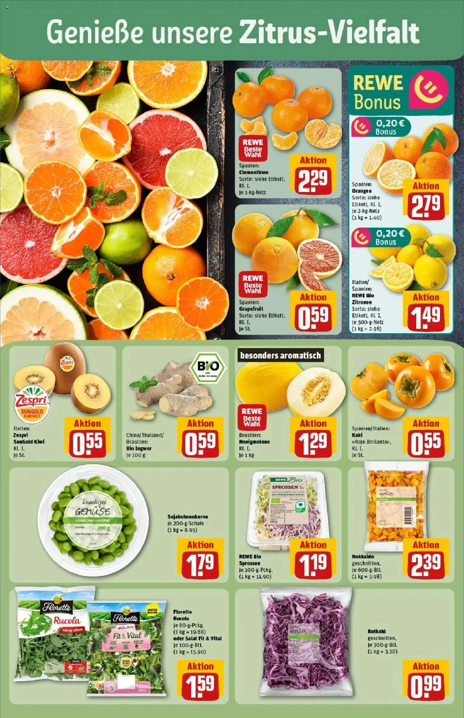 Rewe prospekt Lübeck	 – gültig ab 10.11.2025 | Seite: 6 | Produkte: Rucola, Grapefruit, Salat, Zitronen