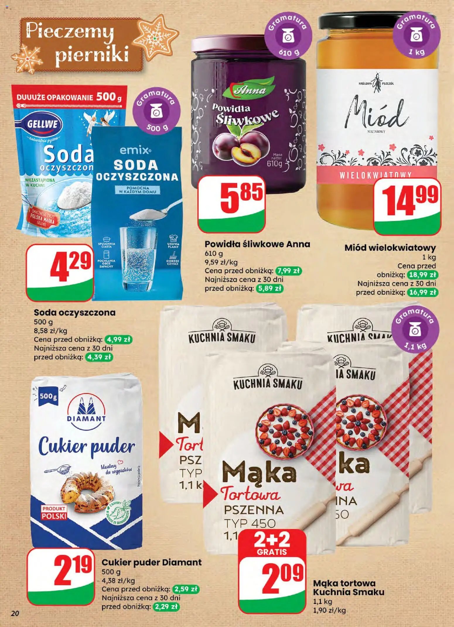 Dino Gazetka od 26.11.2025 | Strona: 20 | Produkty: Cukier puder, Tort, Puder, Cukier
