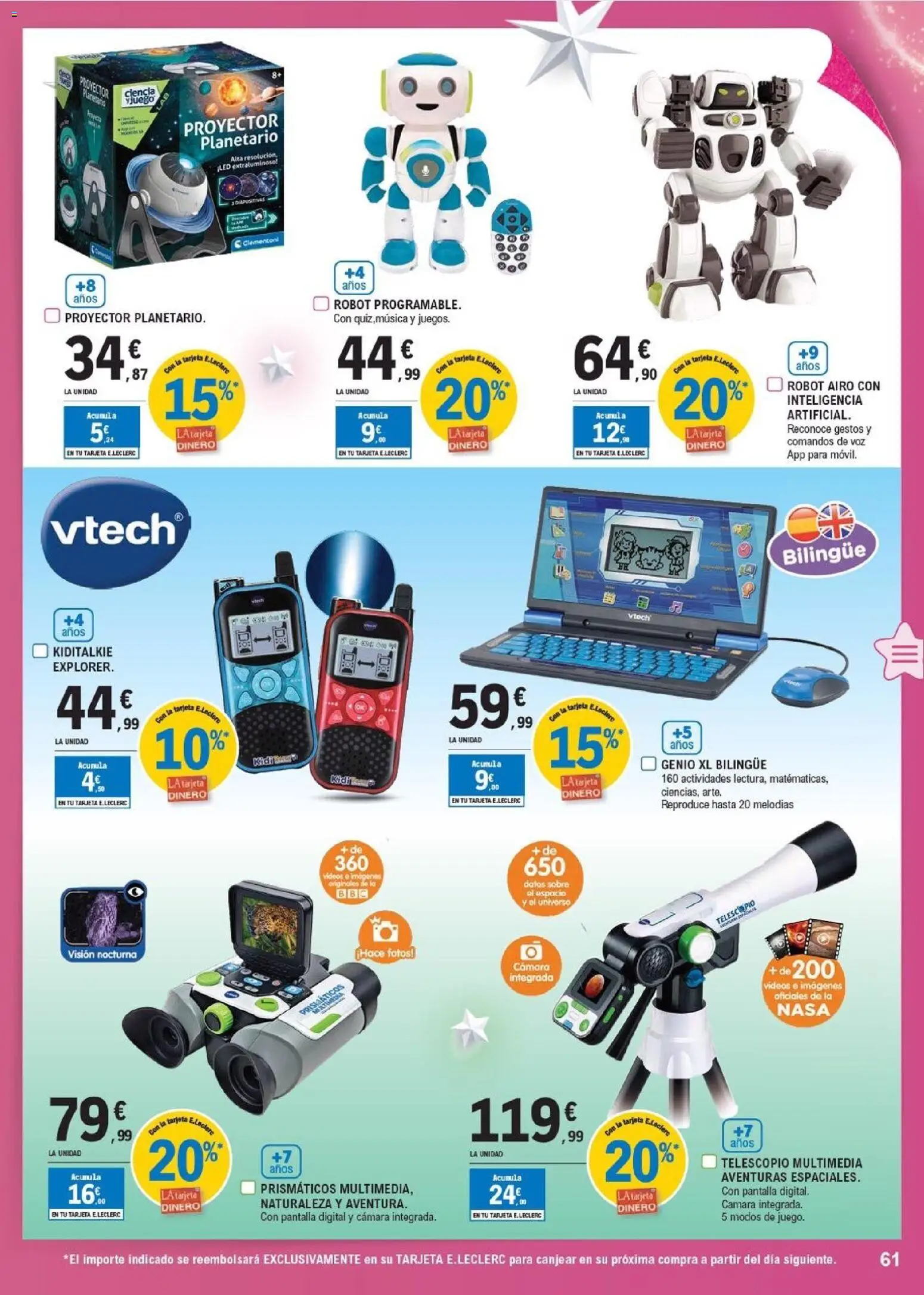 E.Leclerc - Juguetes  │ válido desde el 03.11.2025 | Página: 61 | Productos: Cámara, Robot