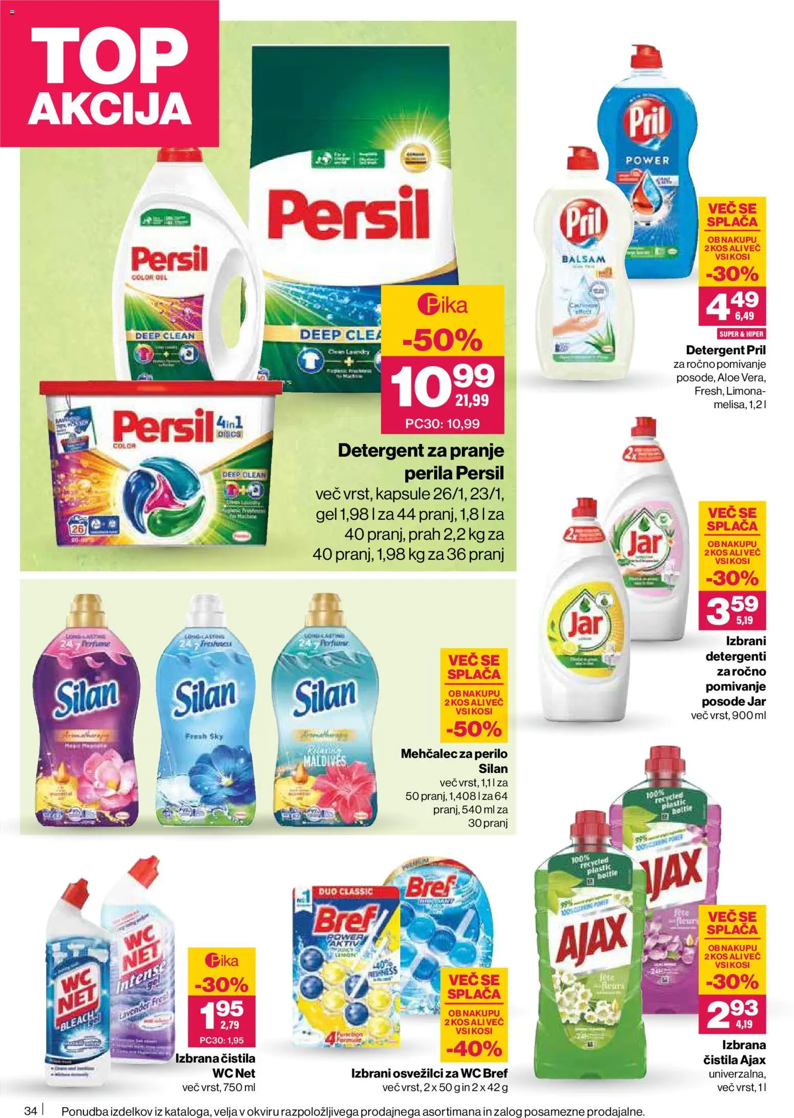 Novi Mercator katalog ponudbe – veljaven od 05.02.2026 | Stran: 34 | Izdelki: Mehčalec, Čistila, Kos, Limona