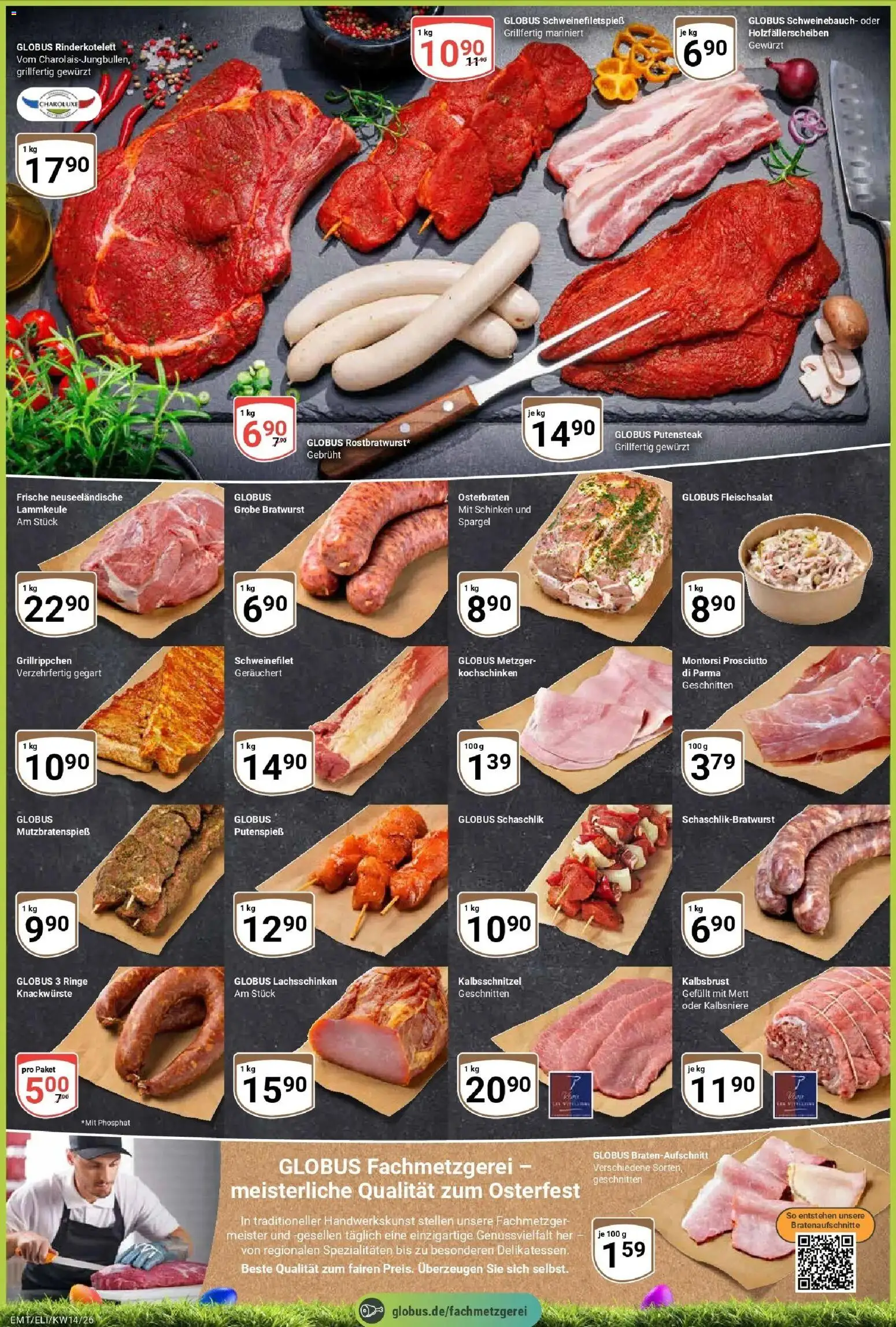 Globus prospekt Erfurt-Linderbach	 – gültig ab 30.03.2026 | Seite: 2 | Produkte: Lammkeule, Schweinebauch, Bratwurst, Schweinefilet