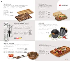 Pfeffer- und Salzmühle AACHEN, Aus hochwertigem Acryl. Mit original ZASSENHAUS-Mahlwerk aus Hochleistungs-keramik, Mahlgrad stufenlos einstell- bar. 25 Jahre Garantie auf das Mahlwerk. ab 03.10.2025 gültig | Seite: 69