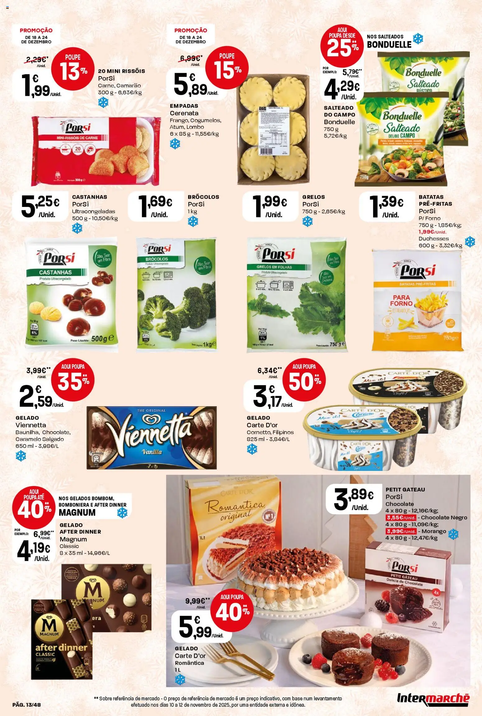 Intermarché folheto │ válido de 18.12.2025 | Página: 13 | Produtos: Forno, Filipinos, Camarão, Base