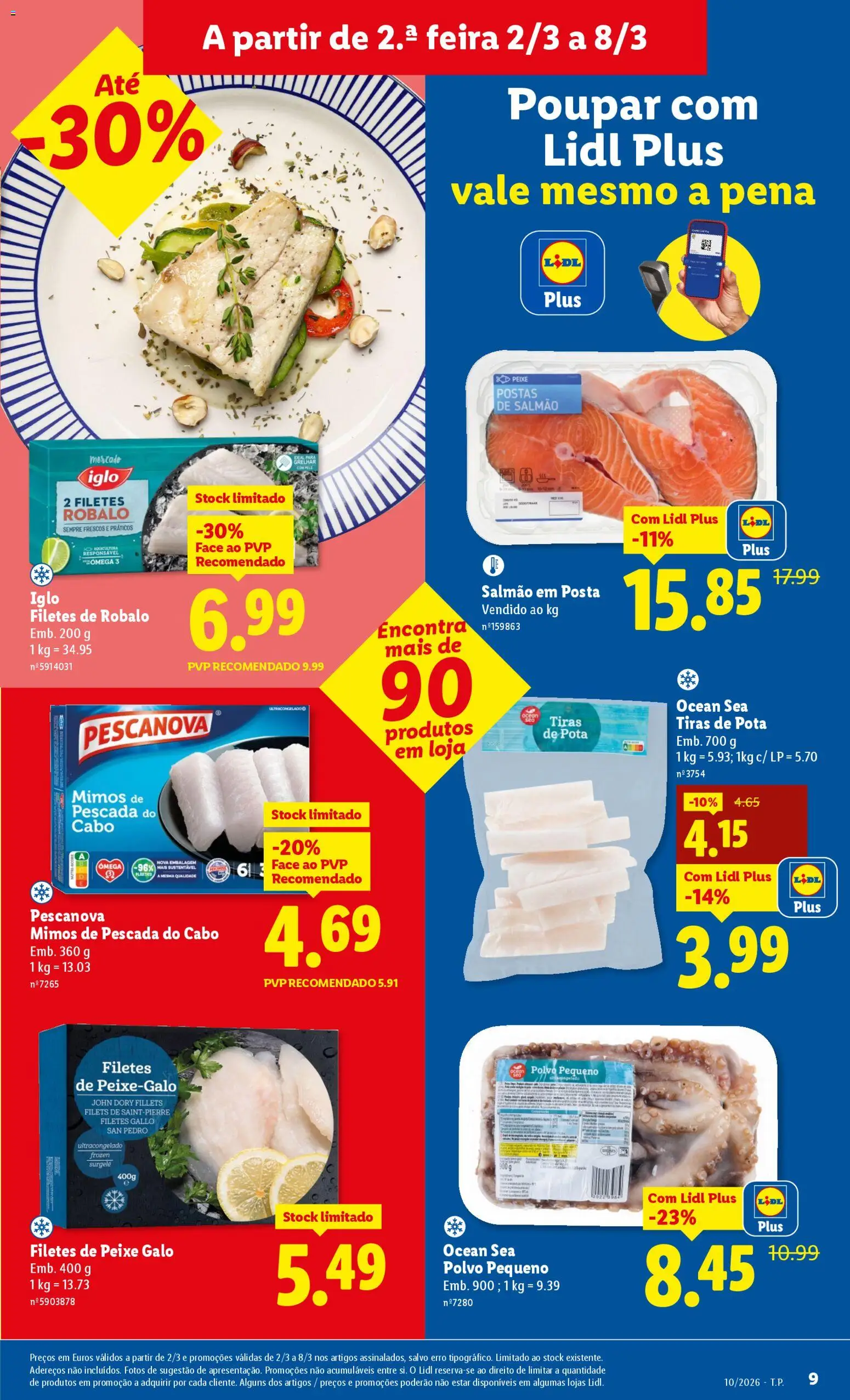 Lidl folheto │ válido de 02.03.2026 | Página: 9 | Produtos: Cabo, Polvo, Pescada do cabo, Peixe