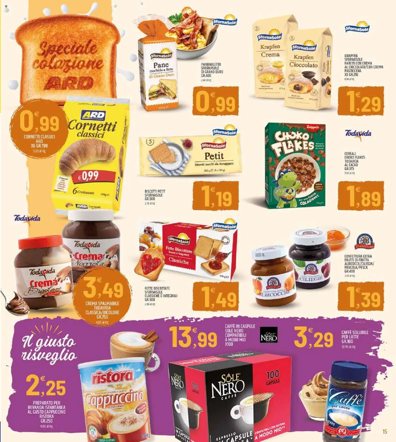 Volantino ARD Discount del 12.02.2026 | Pagina: 15 | Prodotti: Caffè, Cioccolato, Cereali, Frutta