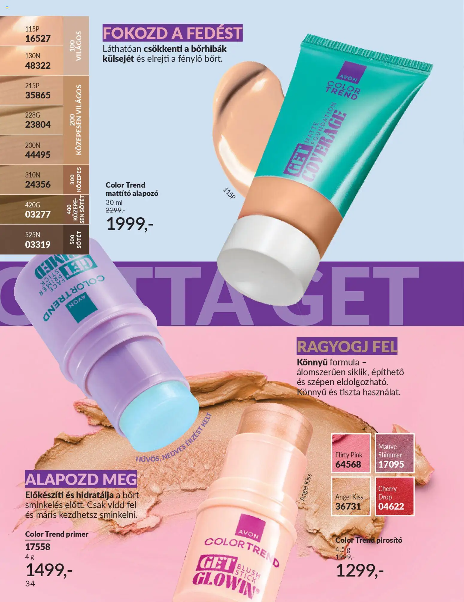 Avon akciós ujság - amely érvényes a következő dátumtól: 01.01.2026 | Oldal: 36 | Termékek: Alapozó, Pirosító