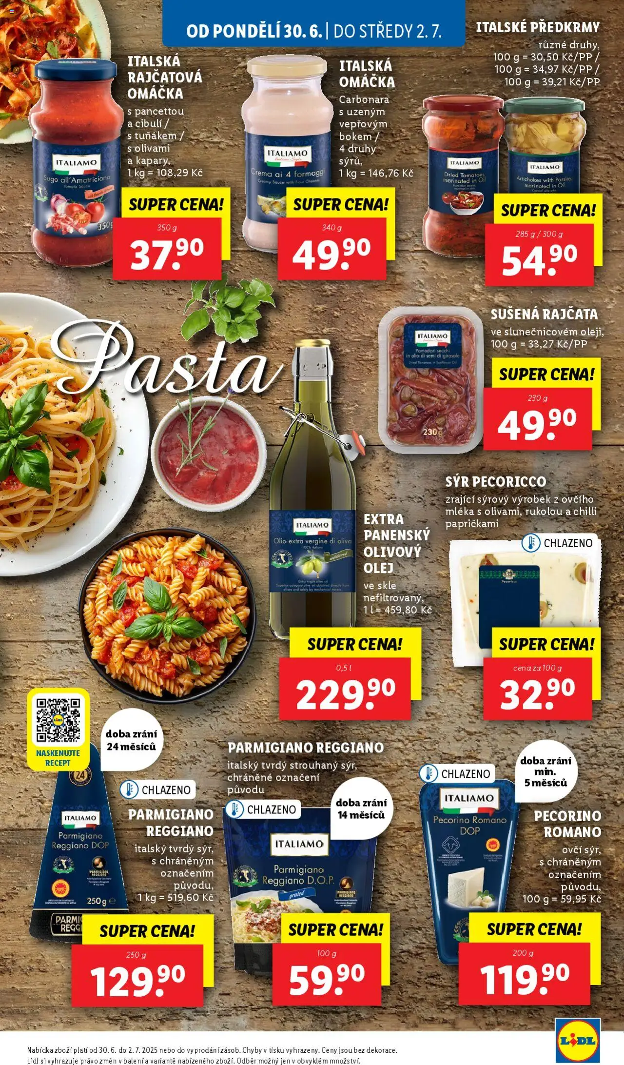 Lidl leták od 30.06.2025 | Strana: 17 | Produkty: Sýr, Rajčata, Pecorino Romano, Sušená rajčata