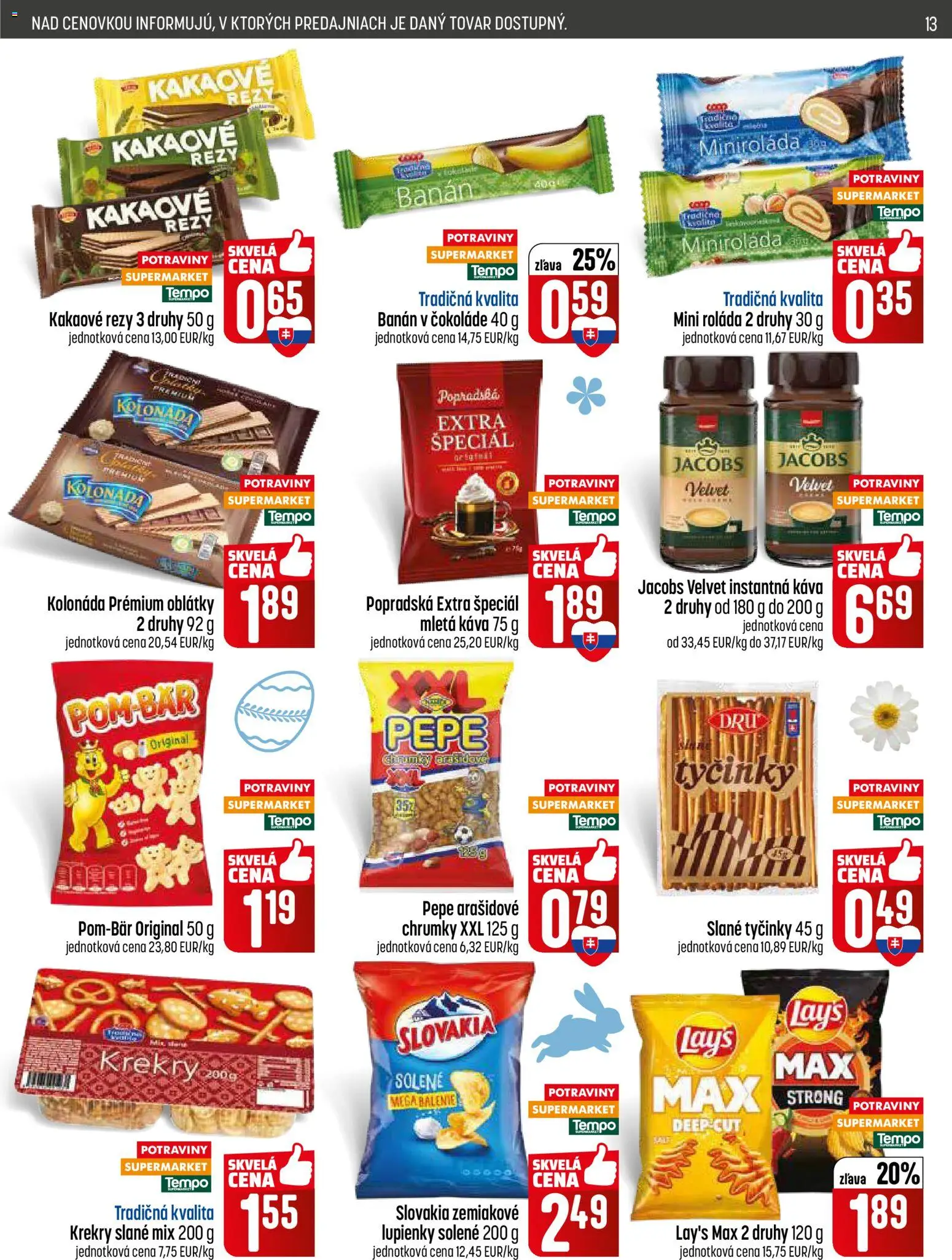 Nové COOP Jednota akcie – leták je platný od 05.03.2026 | Strana: 13 | Produkty: Jacobs Velvet, Káva