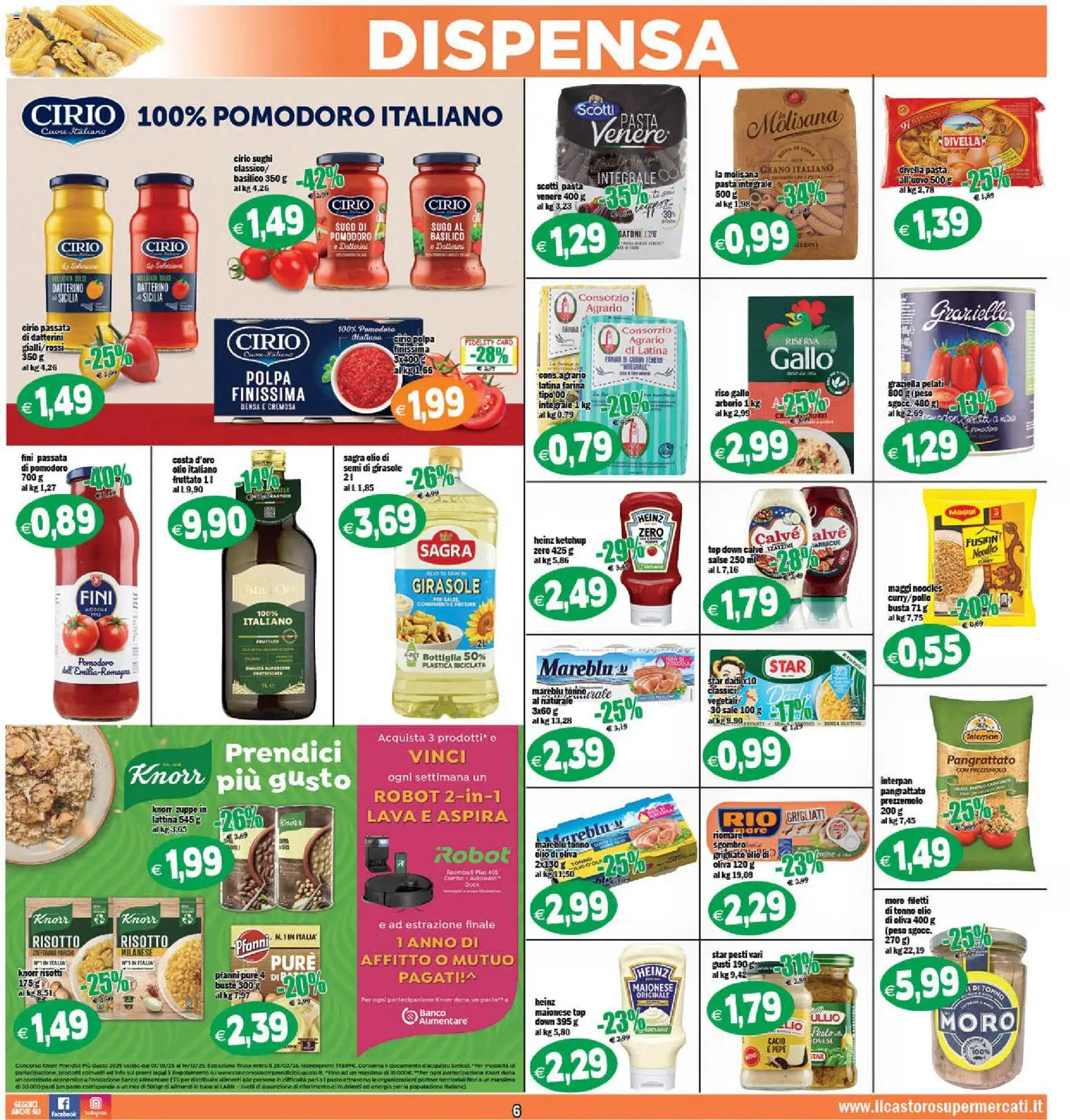 Volantino Il Castoro del 18.11.2025 | Pagina: 6 | Prodotti: Maionese, Top, Farina, Pasta