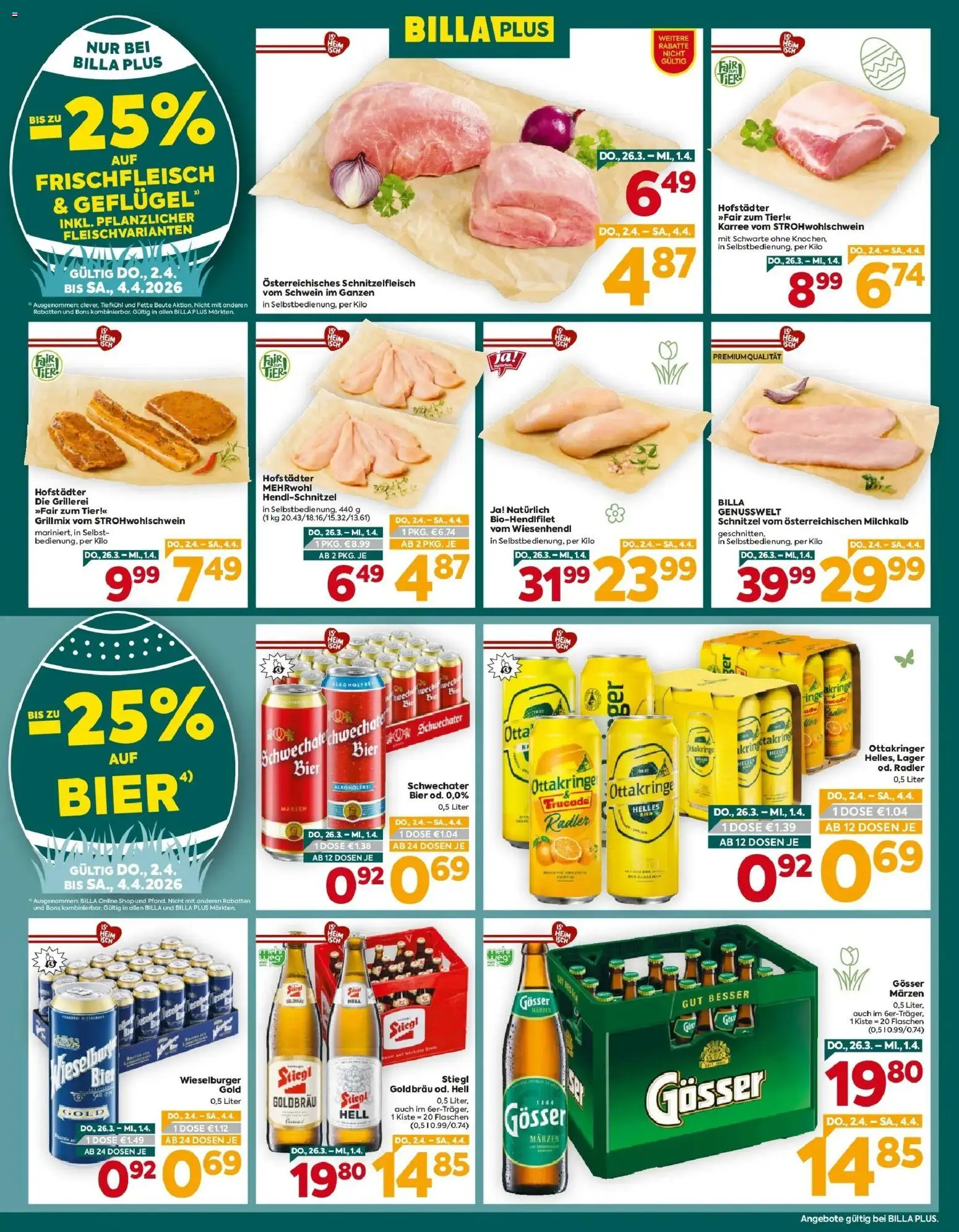 Billa Plus Flugblatt - Wien gültig ab 26.03.2026 | Seite: 3 | Produkte: Bier