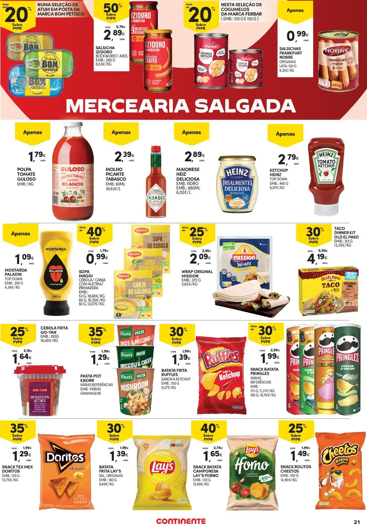 Continente - Açores │ válido de 16.10.2025 | Página: 21 | Produtos: Atum, Porta, Forno, Maionese