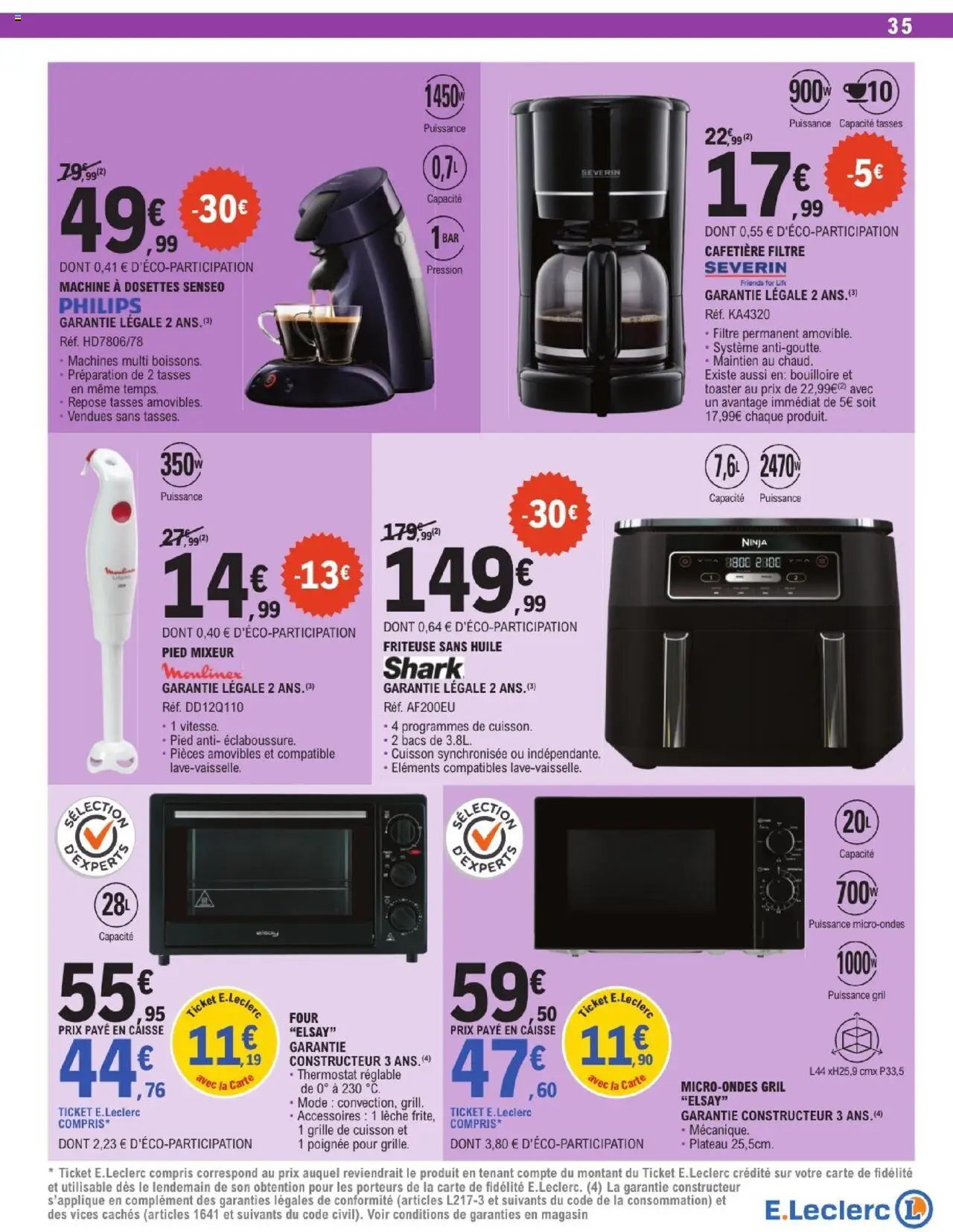  | Page: 35 | Produits: Blender, Four, Bouilloire, Toaster