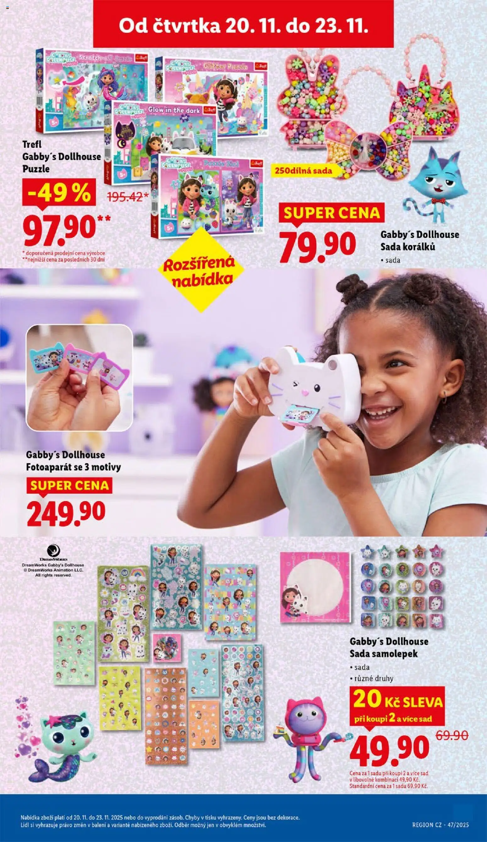 Lidl Black Friday od 20.11.2025 | Strana: 47 | Produkty: Fotoaparát, Gabby's Dollhouse, Puzzle