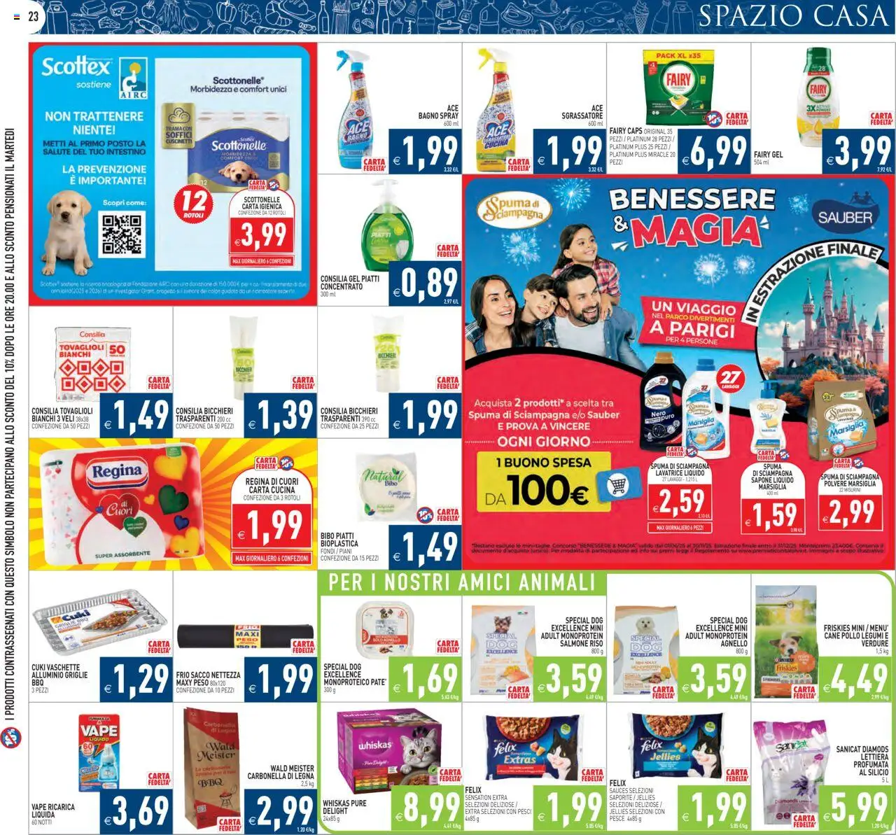 Volantino PIM Supermercati del 06.08.2025 | Pagina: 23 | Prodotti: Verdure, Lavatrice, Bagno, Vaschette