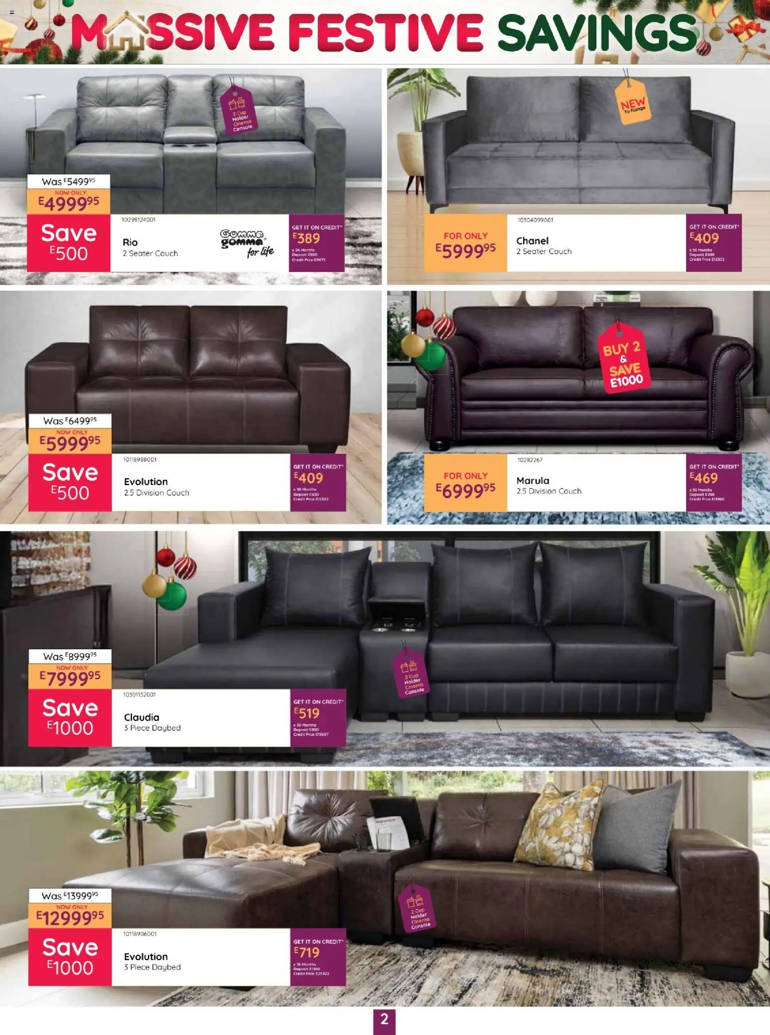 New Bradlows catalogue – valid from 02.12.2025 | Page: 2 | Products: Seater, Couch