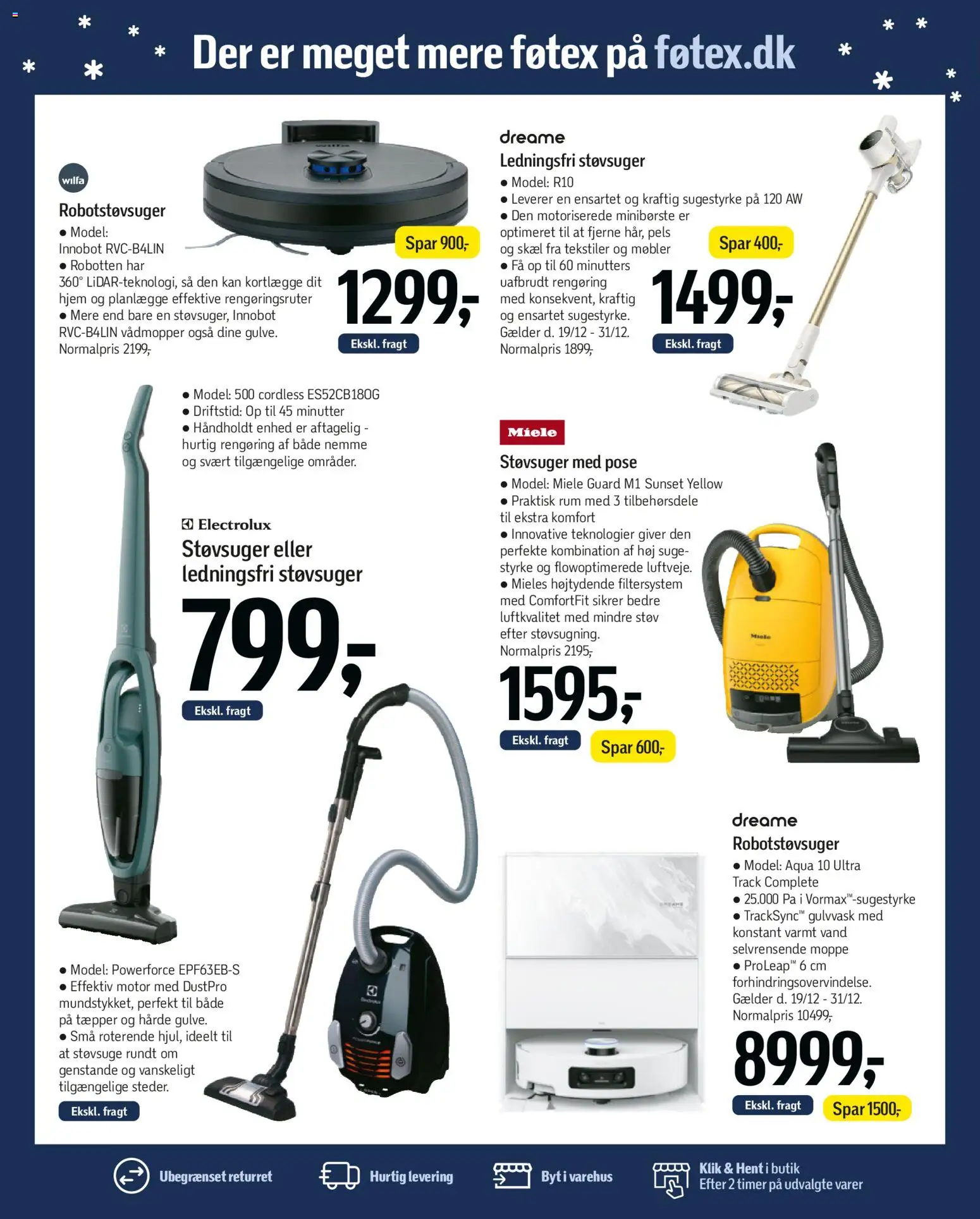Føtex tilbudsavis – gyldig fra 19.12.2025 | Side: 45 | Produkter: Robotstøvsuger, Støvsuger
