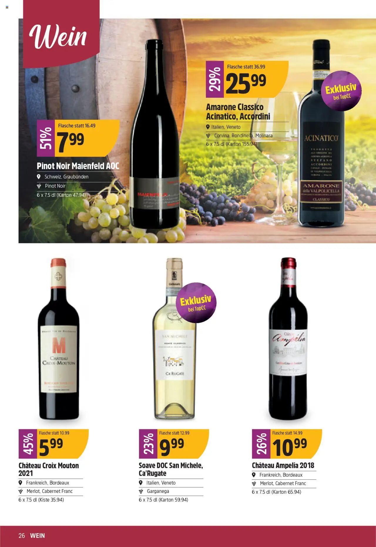 TopCC Aktionen ab 11.08.2025 | Seite: 26 | Produkte: Wein