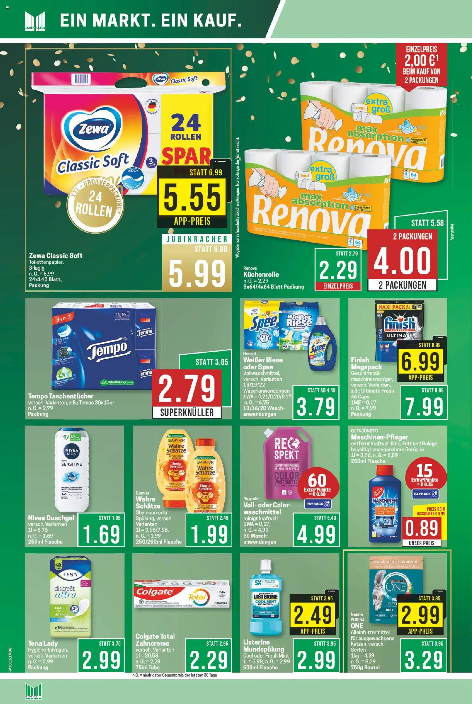 Marktkauf Prospekt 	 – gültig ab 02.03.2026 | Seite: 16 | Produkte: Zewa, Shampoo, Duschgel, Listerine