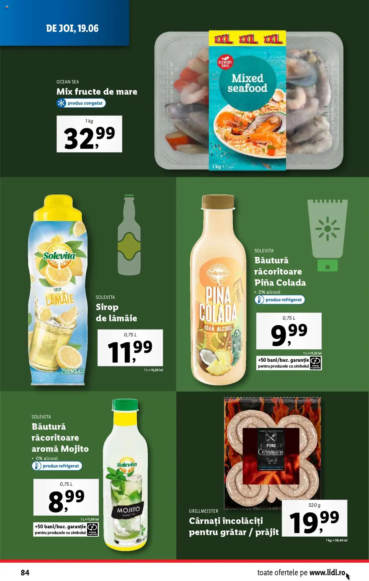 Catalog Lidl – valabil de la 16.06.2025 | Pagină: 84 | Produse: Mix fructe, Fructe De Mare, Lămâie, Cârnați