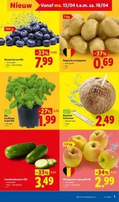 Belgische aardappelen, voorverpakt, 1 kg - Voorbeeld van een folder van Lidl, geldig van 13.04.2026 | Pagina: 3
