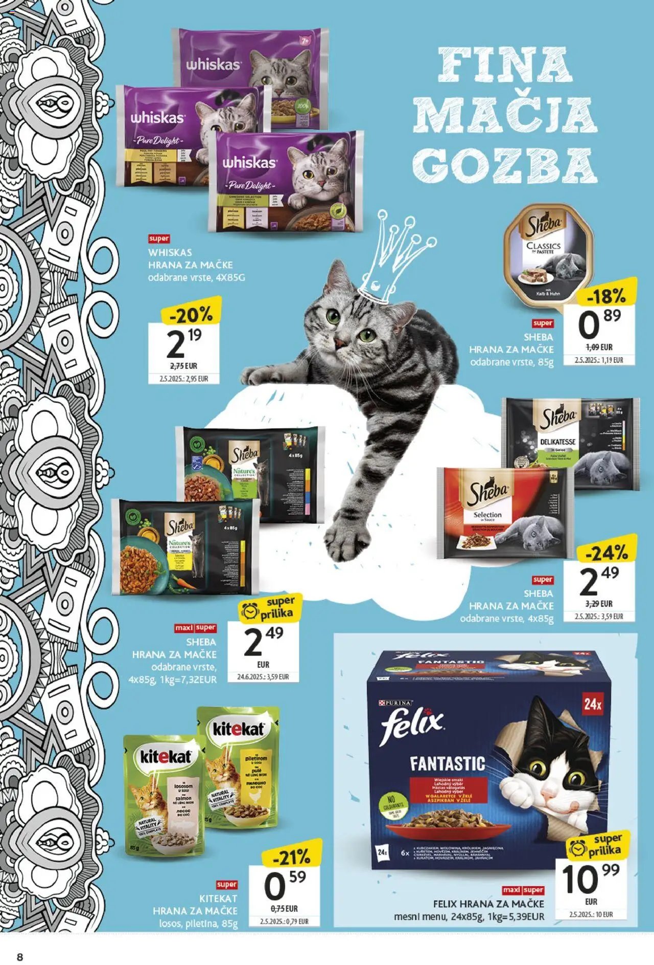 Konzum HR akciós ujság - amely érvényes a következő dátumtól: 06.10.2025 | Oldal: 8 | Termékek: Whiskas