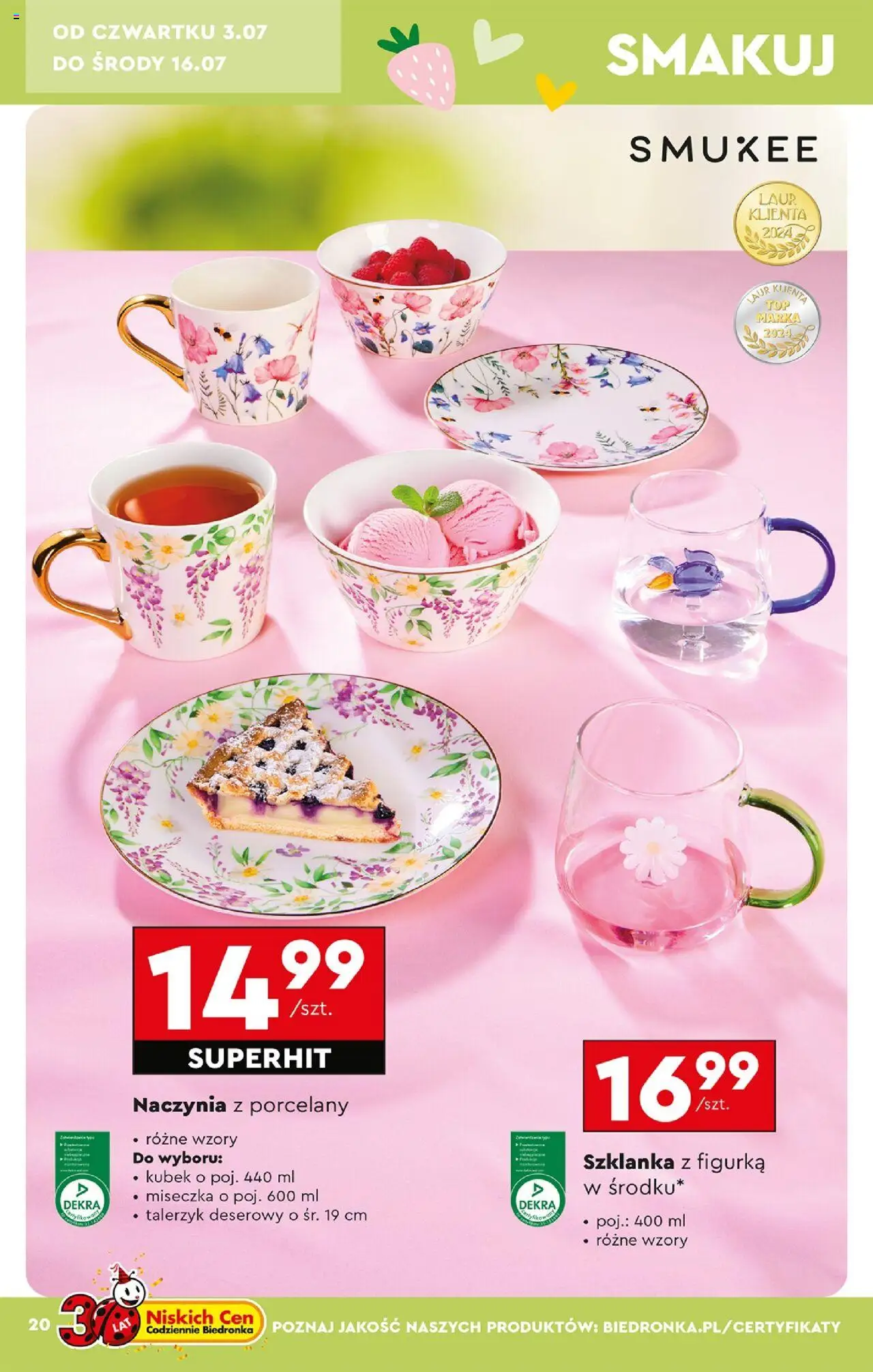 Biedronka gazetka - Okazje tygodnia od 30.06.2025 | Strona: 22 | Produkty: Szklanka
