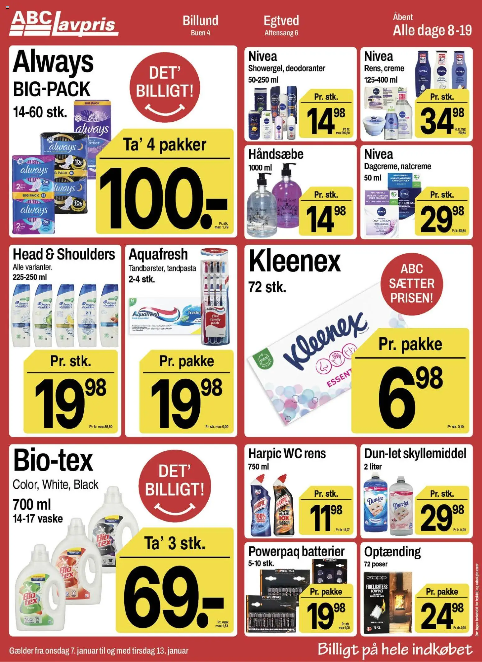 Abc Lavpris tilbudsavis – gyldig fra 07.01.2026 | Side: 10 | Produkter: Creme, Tandpasta, Skyllemiddel, Batterier