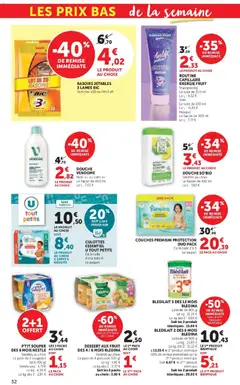 Super U - Prévisualisation de Super U catalogue valide à partir de 24.03.2026 | Page: 32 | Produits: Energie Fruit, Couches, Shampooing, Douche