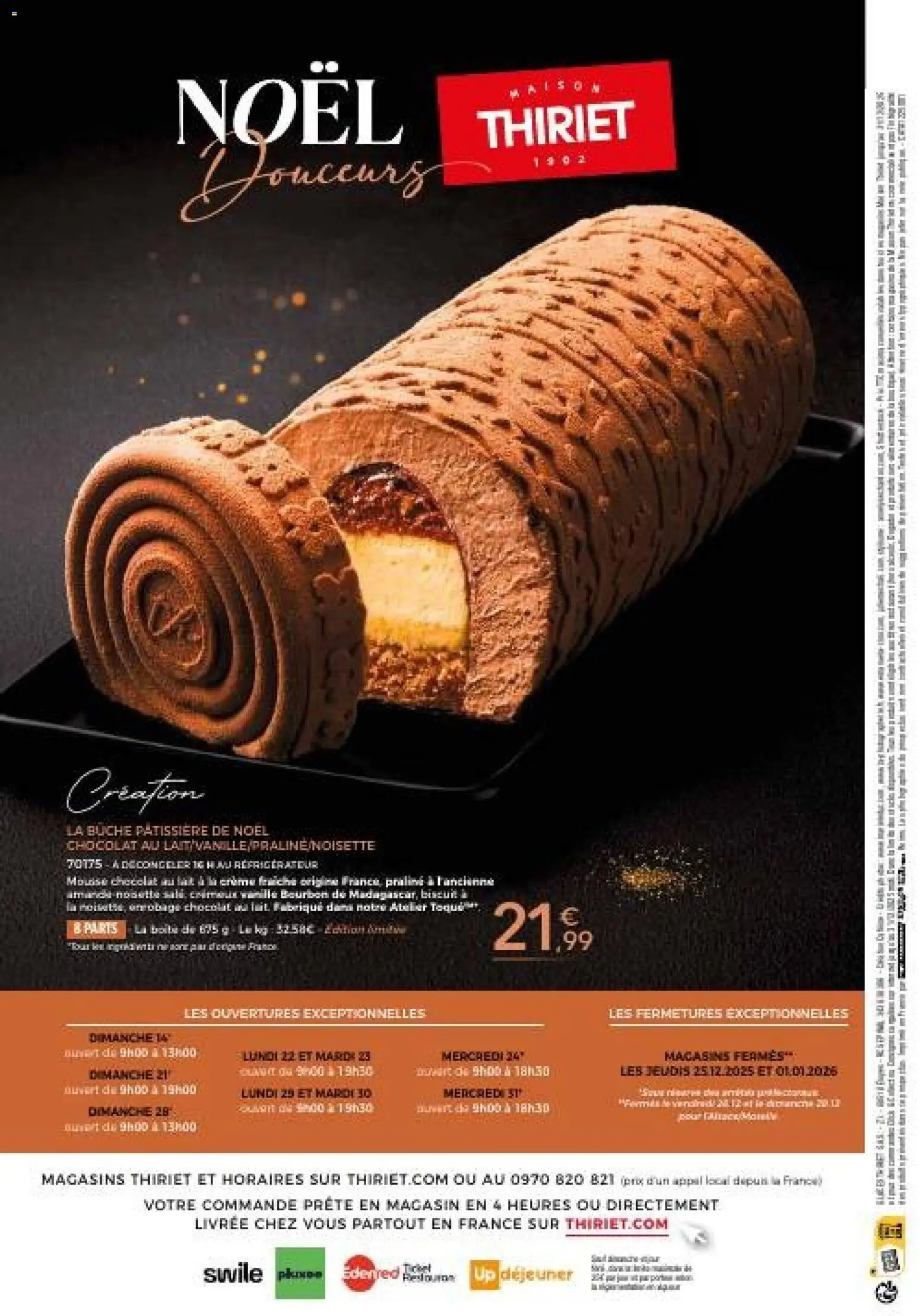 {H1} | Page: 48 | Produits: Réfrigérateur, Chocolat, Bûche pâtissière