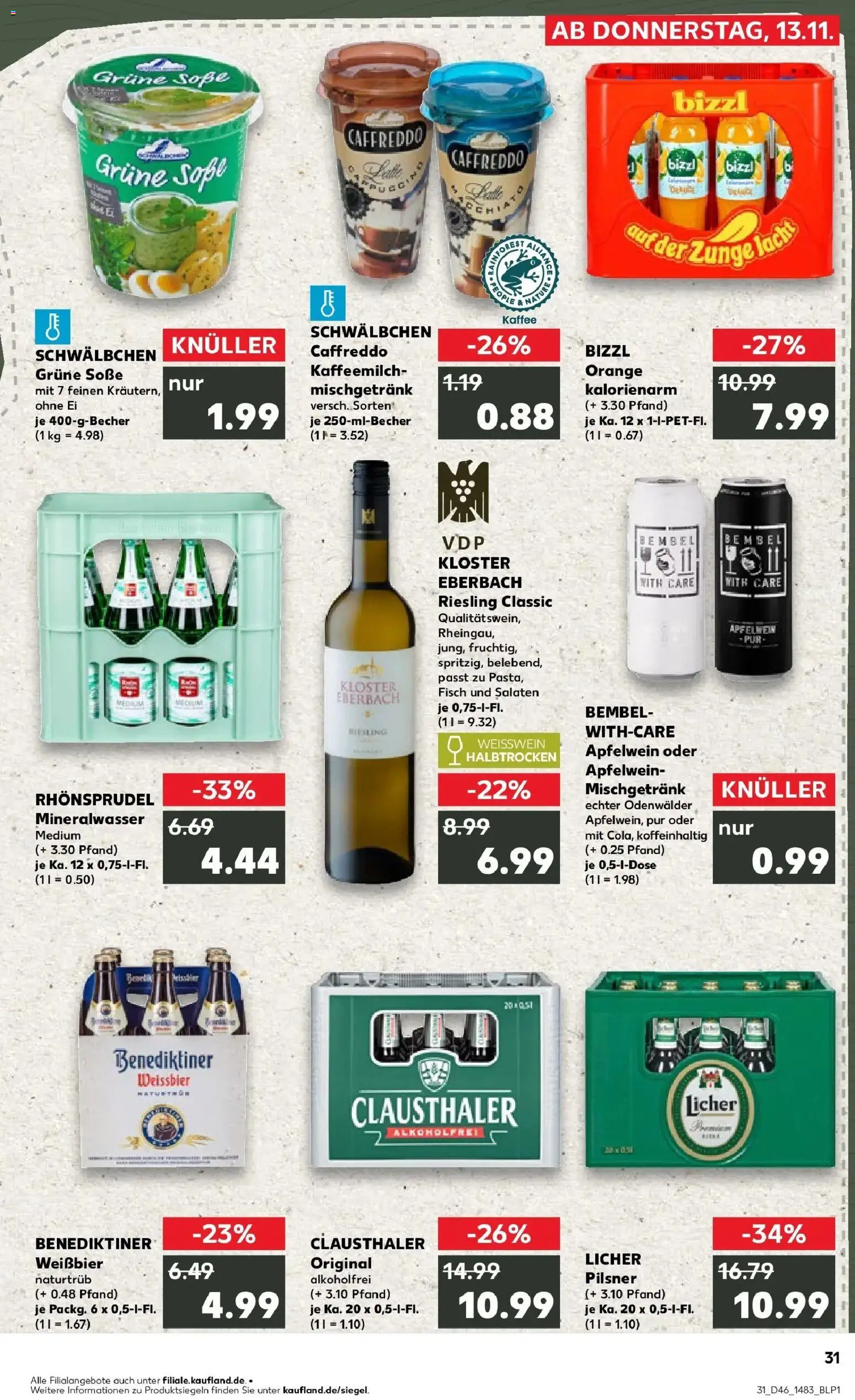 Kaufland prospekt Frankfurt Am Main	 – gültig ab 17.11.2025 | Seite: 31 | Produkte: Apple, Soße, Pasta, Rhonsprudel