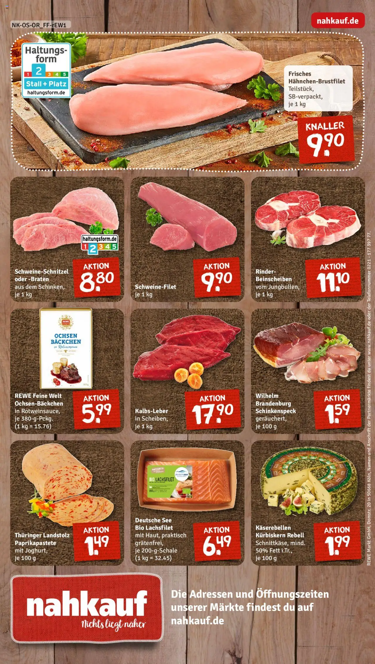 Nahkauf Prospekt – gültig ab 19.10.2025 | Seite: 16 | Produkte: Kalbsleber, Schweinefilet