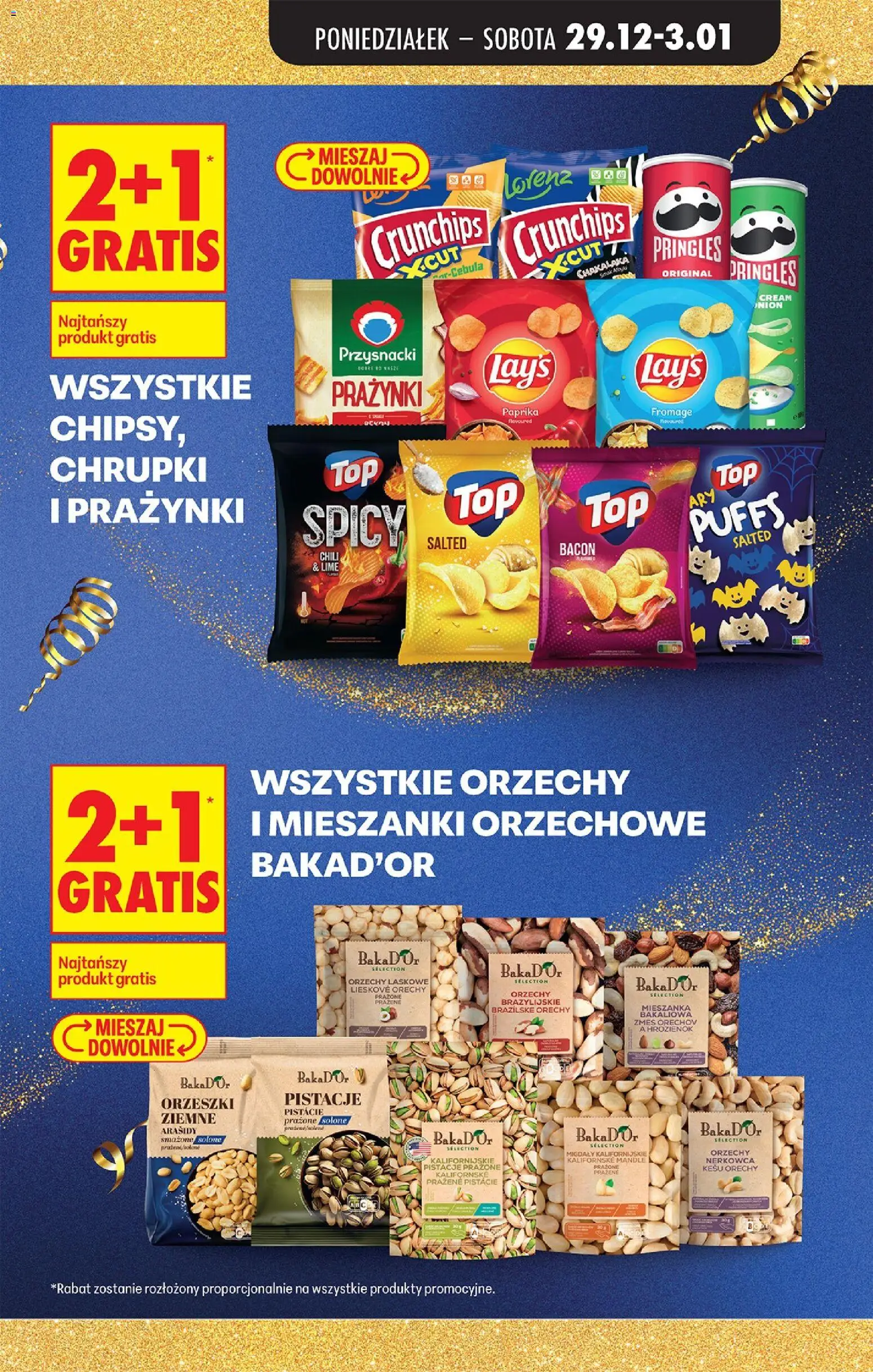 Biedronka gazetka od 29.12.2025 | Strona: 17 | Produkty: Top, Chipsy, Orzechy laskowe prażone, Orzechy brazylijskie