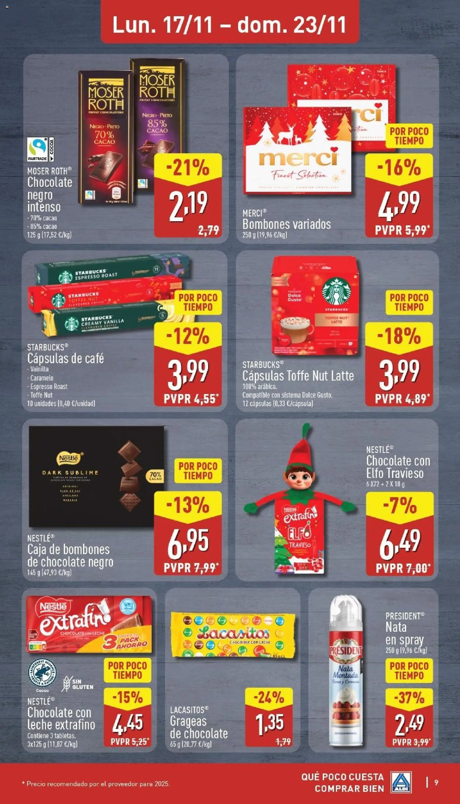 Aldi folleto Península │ válido desde el 17.11.2025 | Página: 9 | Productos: Laminate δάπεδα, Café, Chocolate con leche, Φρυγανιές σικάλεως