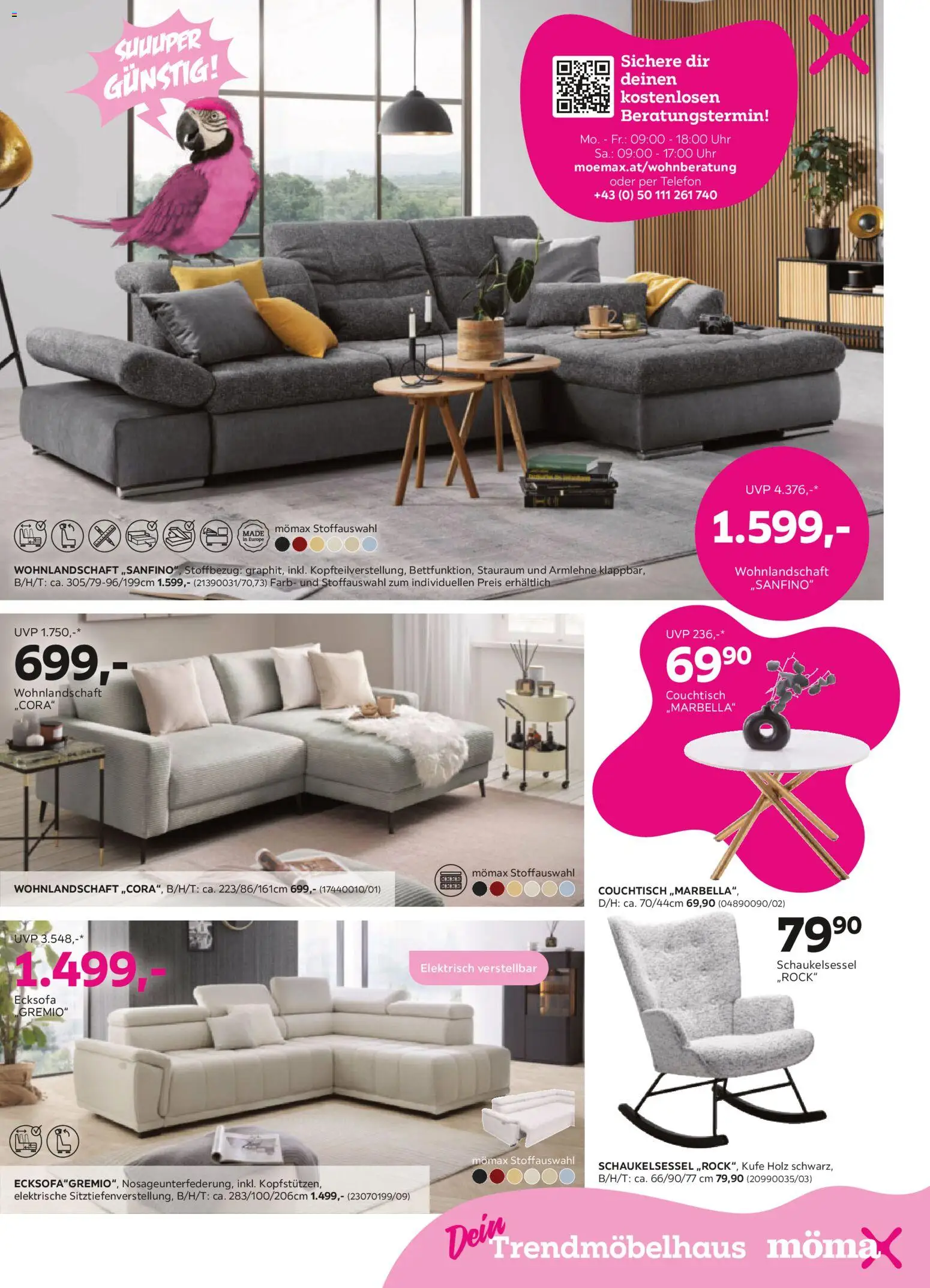 Mömax Prospekt aktuell gültig ab 17.03.2026 | Seite: 5 | Produkte: Telefon, Uhr, Couchtisch