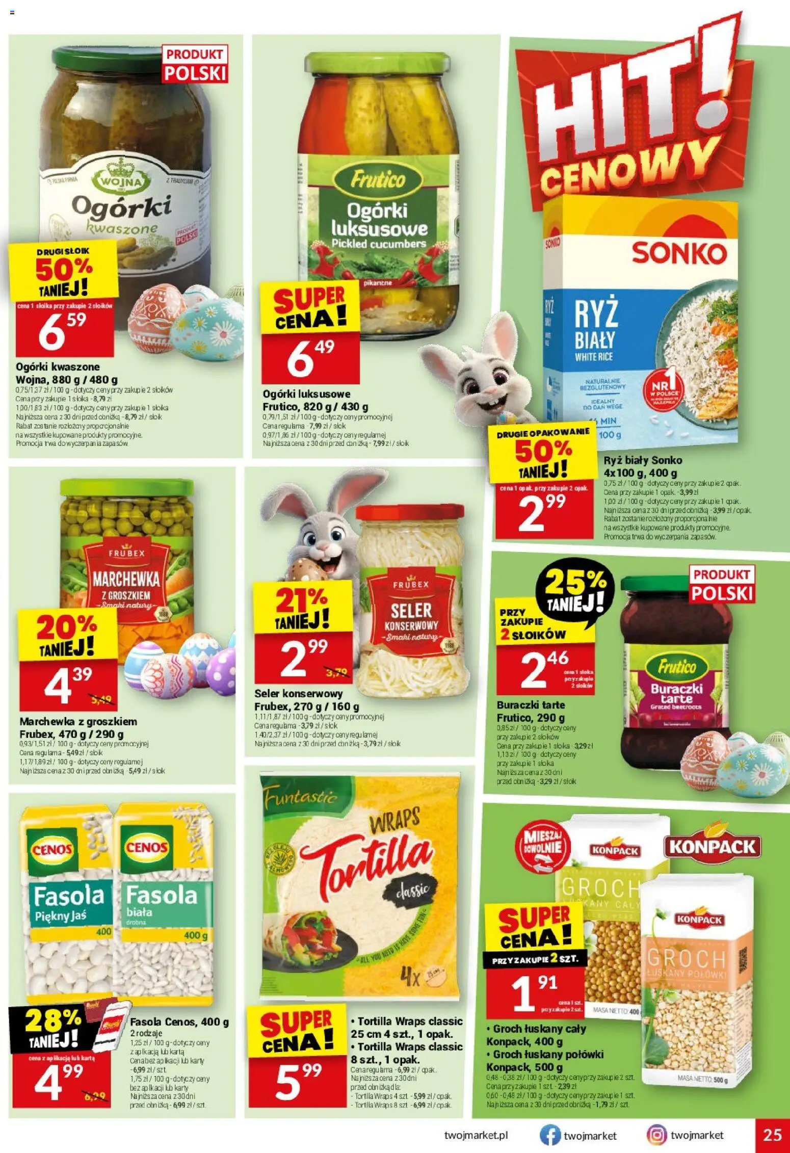 Twój Market gazetka od 11.03.2026 | Strona: 25 | Produkty: Karta, Tortilla, Ryż, Ogórki