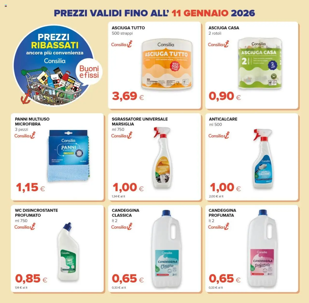 Volantino Tigre del 15.10.2025 | Pagina: 22 | Prodotti: Candeggina, Anticalcare, Sgrassatore, WC