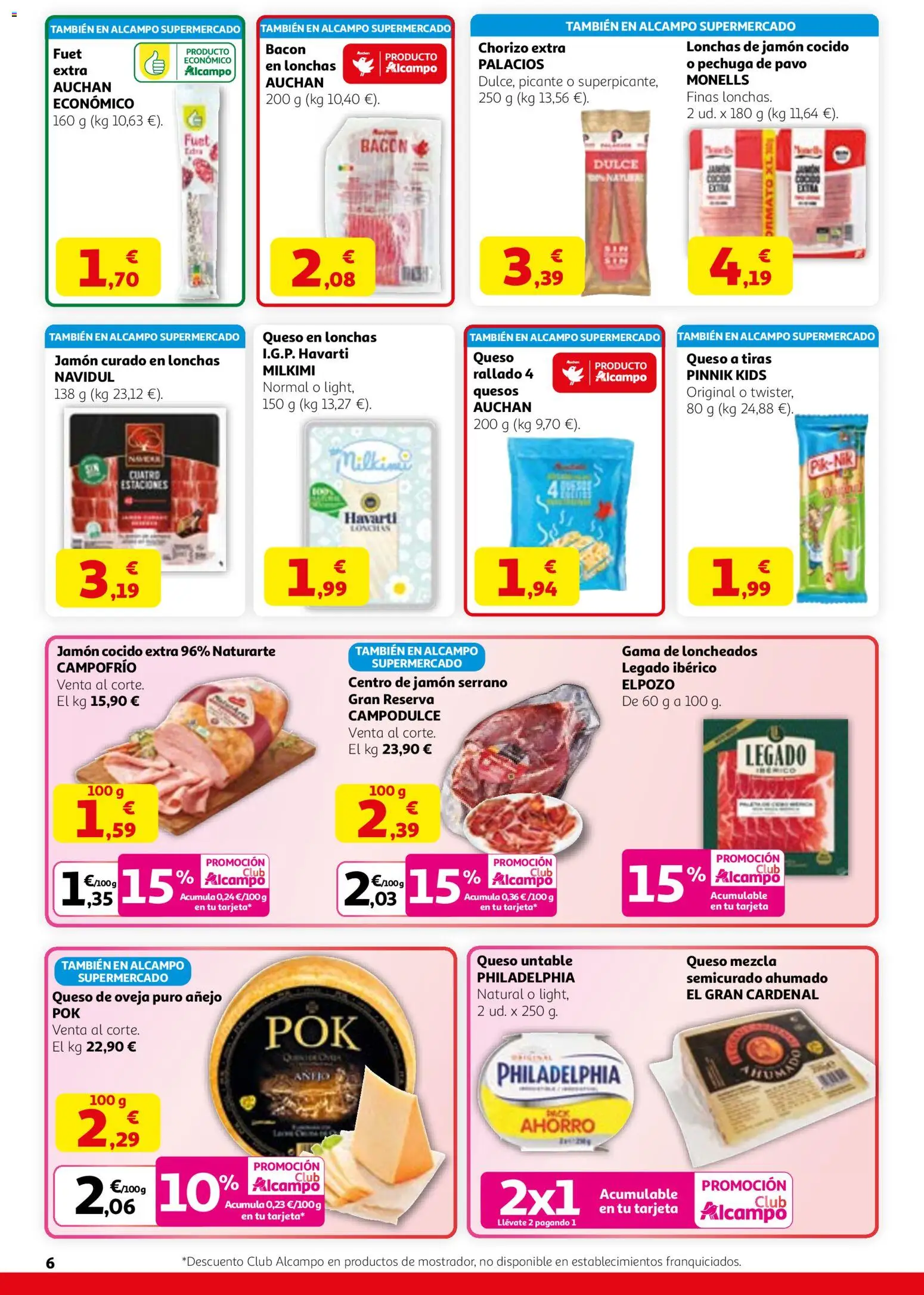 Alcampo  HPU Actívate en Primavera │ válido desde el 12.03.2026 | Página: 6 | Productos: Jamón serrano, Queso de oveja, Queso, Jamón cocido