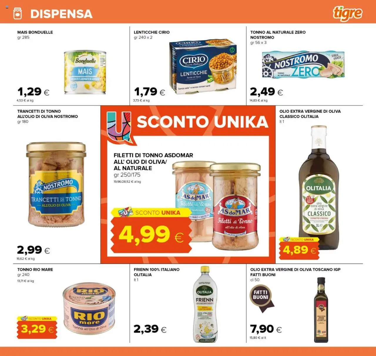 Volantino Tigre del 04.09.2025 | Pagina: 13 | Prodotti: Lenticchie, Sale, Tonno al naturale, Mais