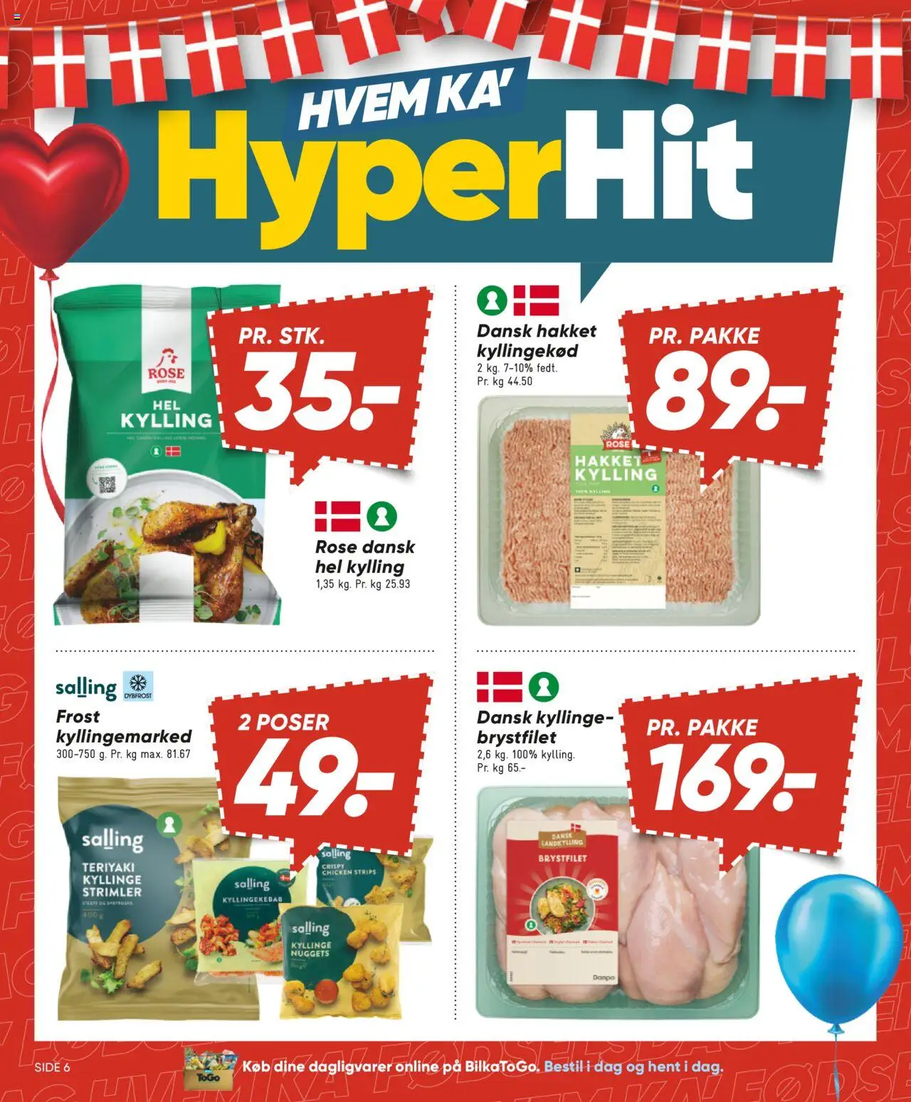Bilka Tilbudsavis gyldig fra 01.08.2025 | Side: 6 | Produkter: Kyllingekød, Nuggets, Mel
