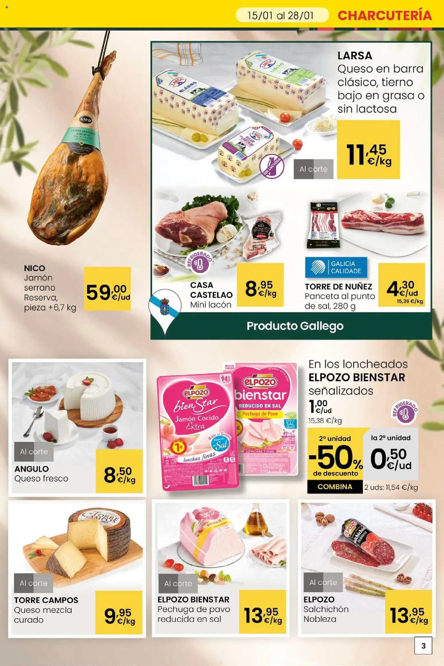 Eroski - Ofertas Aliprox │ válido desde el 15.01.2026 | Página: 3 | Productos: Ηλεκτρικός φούρνος, Jamón, Jamón cocido, Queso fresco