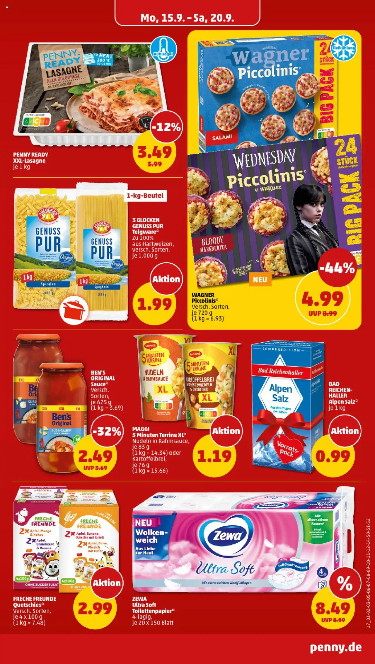 Penny Prospekt 	 – gültig ab 15.09.2025 | Seite: 17 | Produkte: Salz, Mango, Pfirsich, Salami